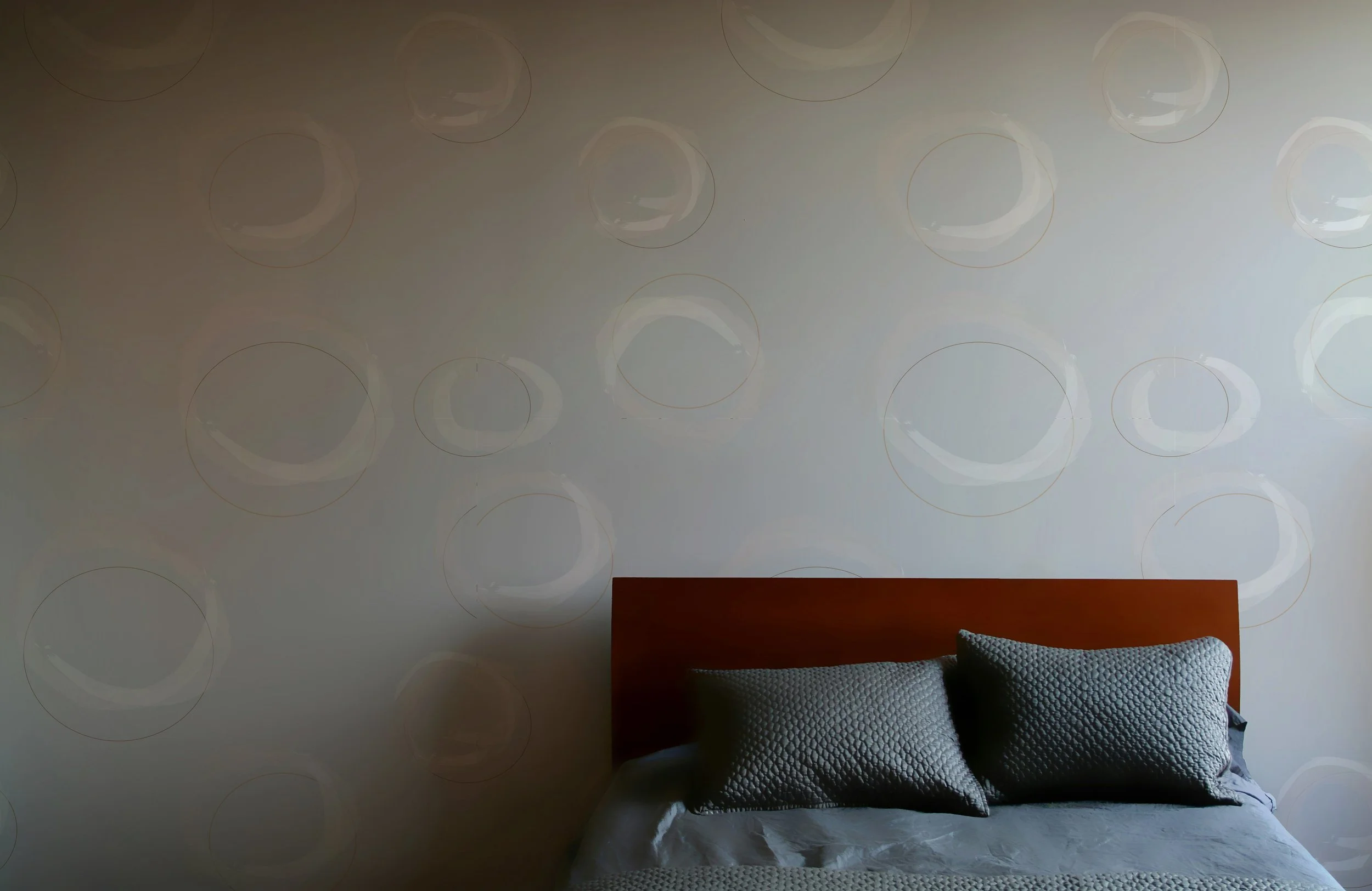 Bedroom Wallpaper with Pattern Circle Circle 