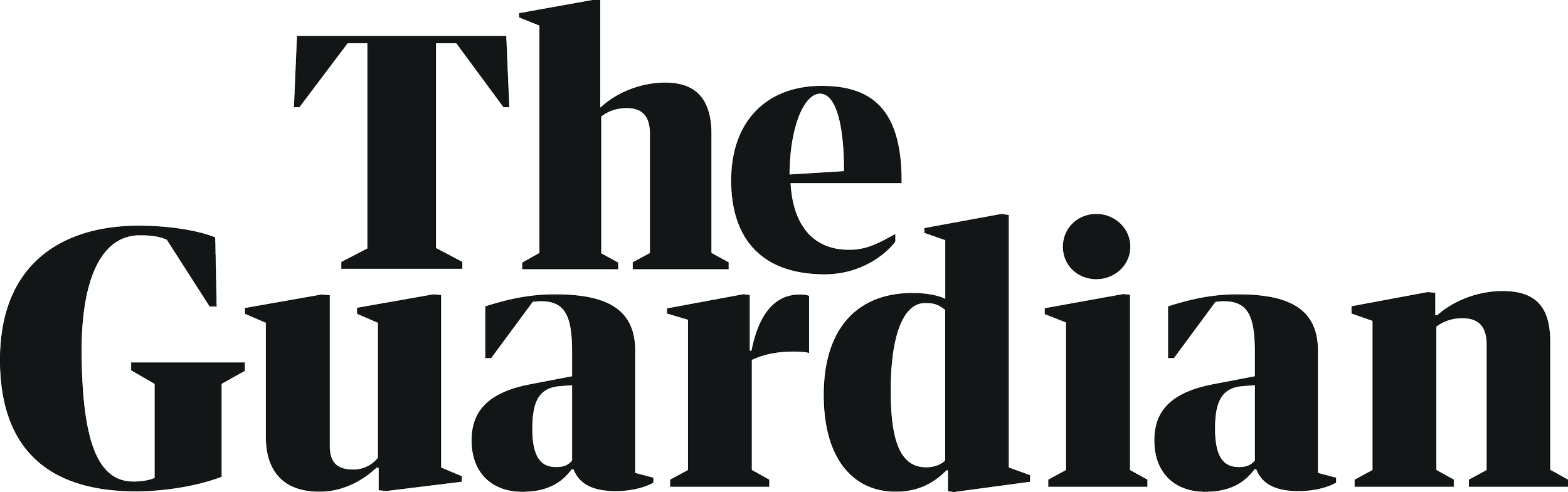 Text that reads "The Guardian" in a large, bold font.