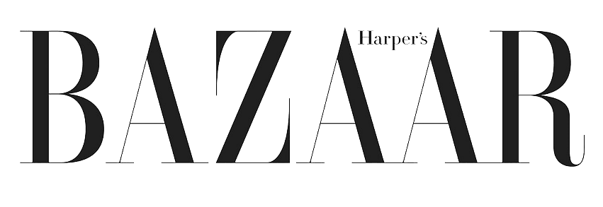 Harper's Bazaar magazine logo in black text on a transparent background.