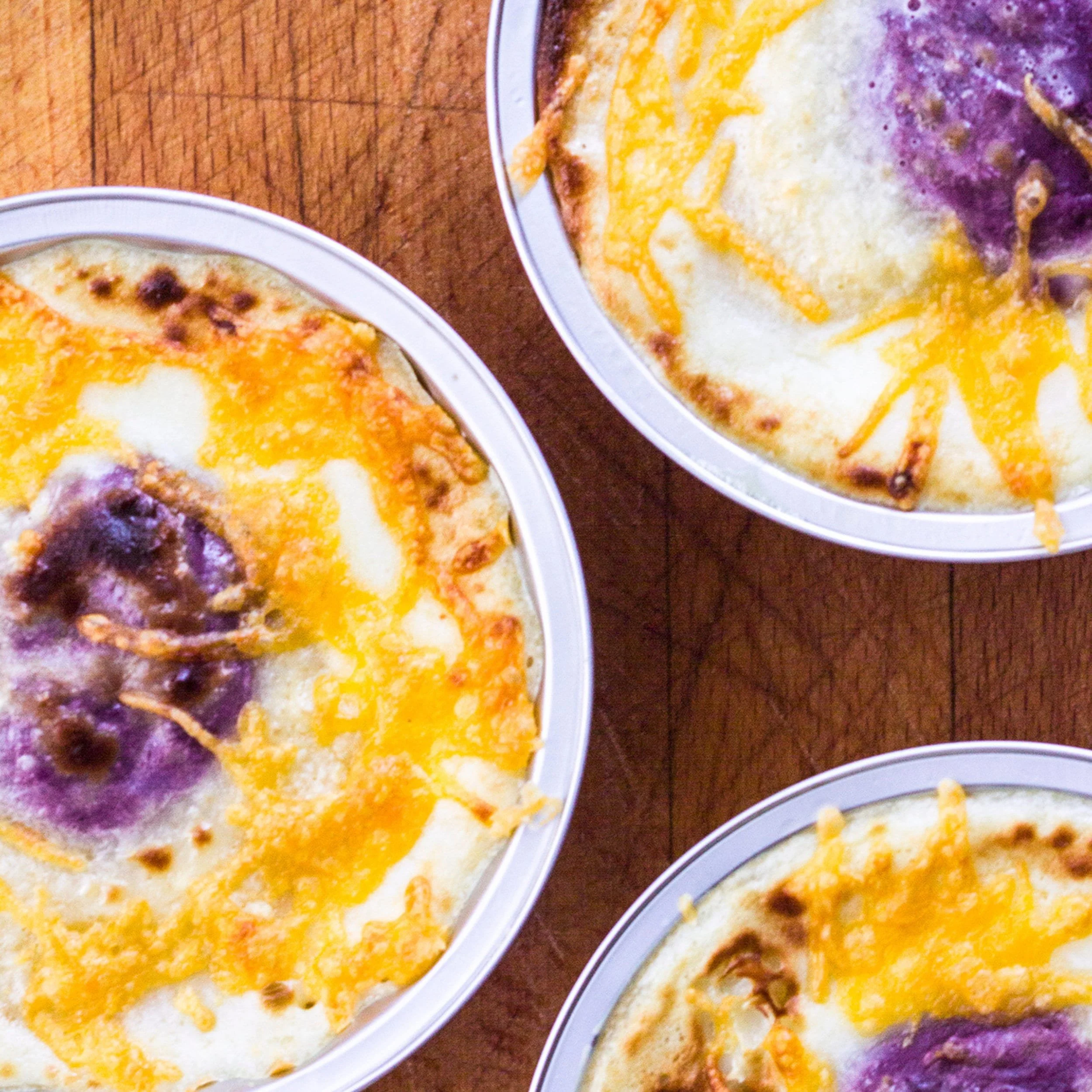 Cassube Cake - Filipino Cassava with Ube Cake, 9-inch Party Tray