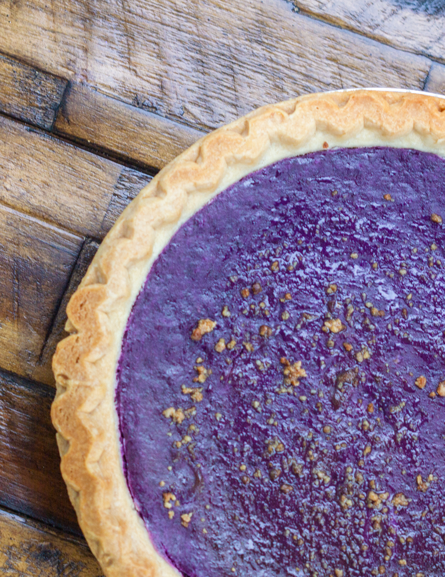 Filipino Ube Pie with Macapuno