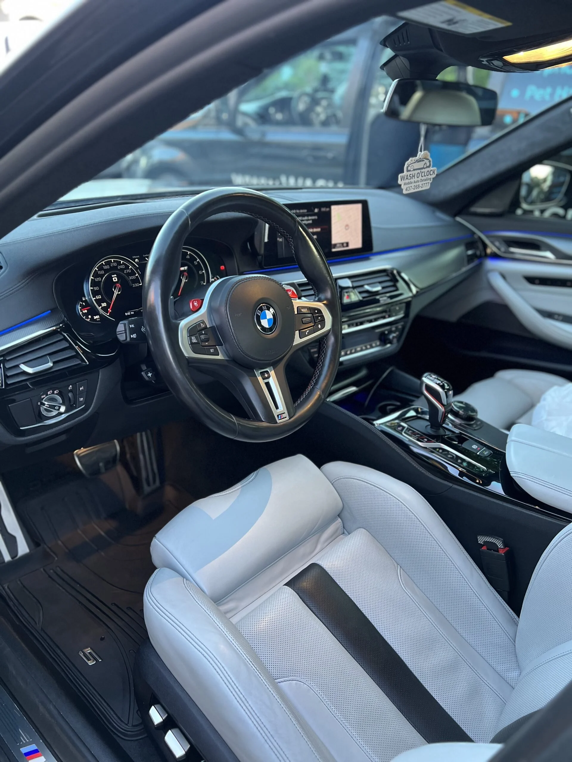 luxury car interior detailing BMW dashboard and seats Vaughan