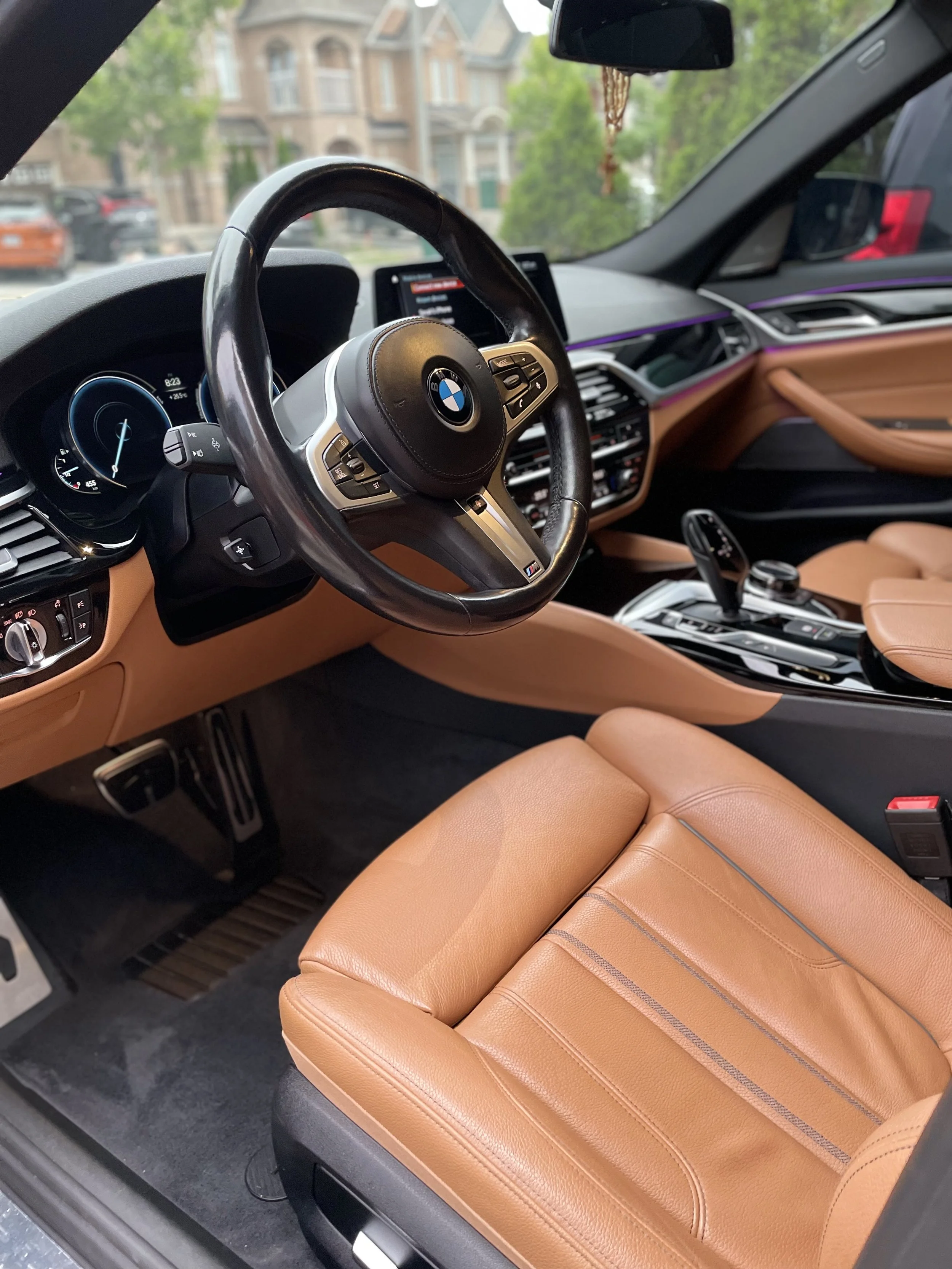 interior car detailing brown leather seats deep clean Toronto