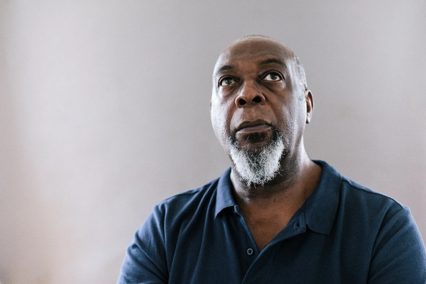 Fearful man thinking about how he will manage the uncertainty.