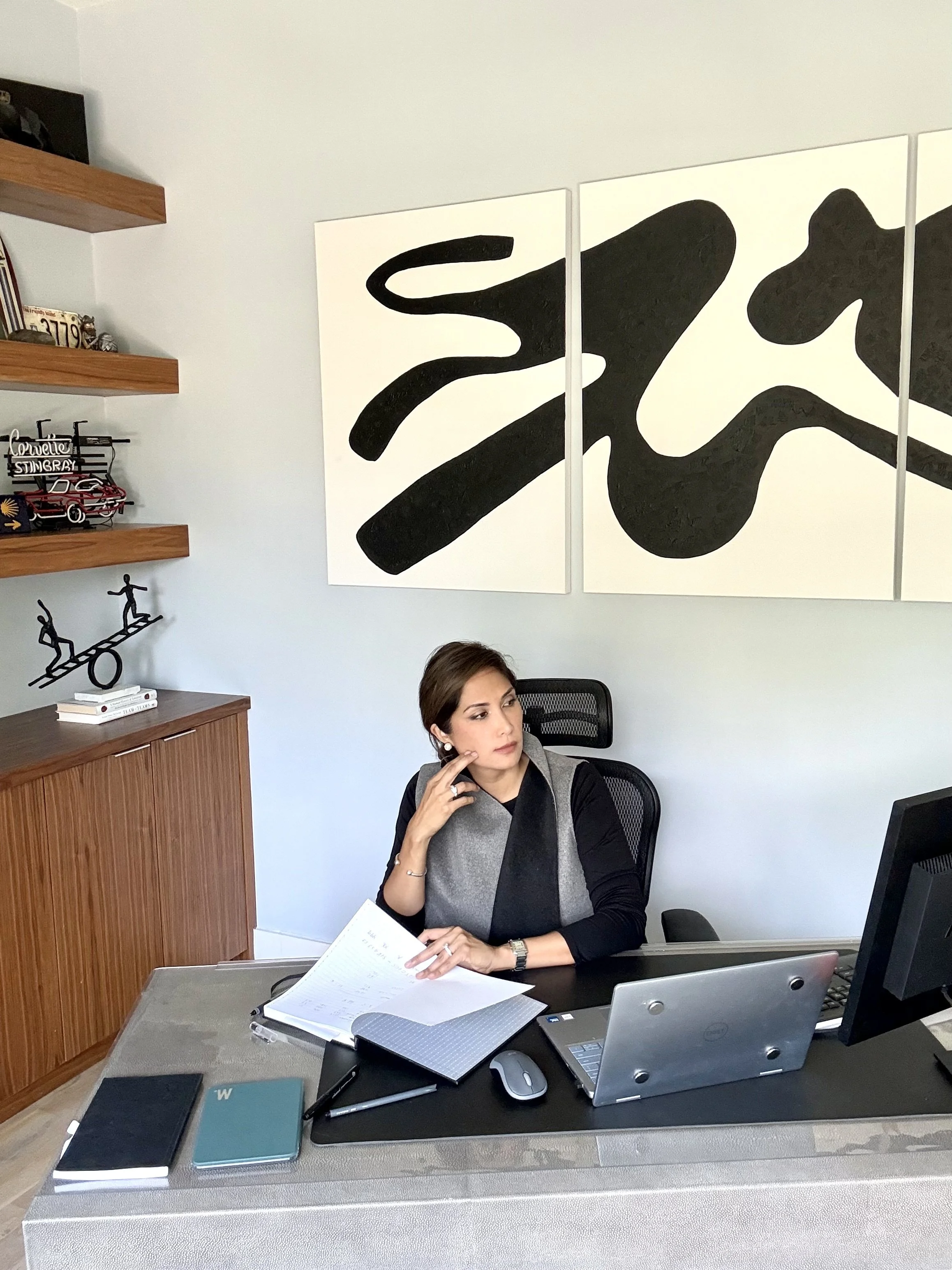 Melissa Miranda working at her desk