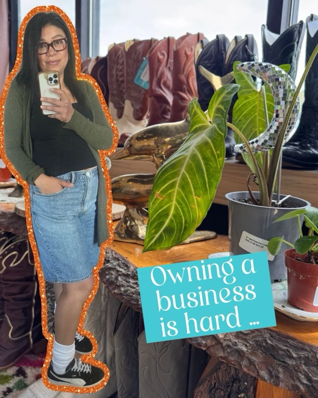 Little me would be so proud 🥰
from a dream to something you can walk into. ✨
thank you for being part of this journey! 

PS I guess my boot 👢 obsession started early. Little me knew the vibe 🤩

#womenowned 
#denverboutique 
#smallbusinessowner 
#s