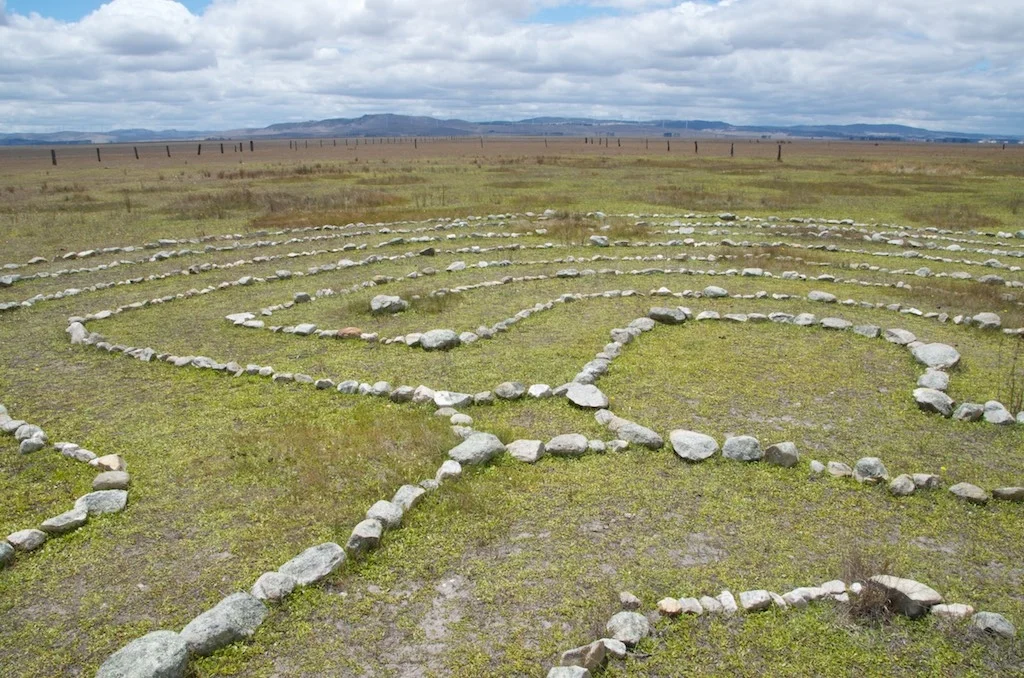  Labyrinth on the edge of the lake 

 

 The labyrinth was built by those at the Easter Gathering in 2015 using stones from the edge of Weereewa (Lake George) 