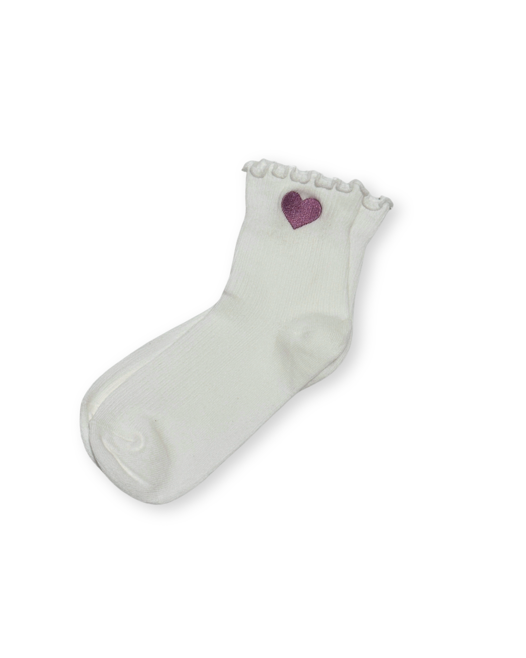 Heart Ruffle Trim Socks