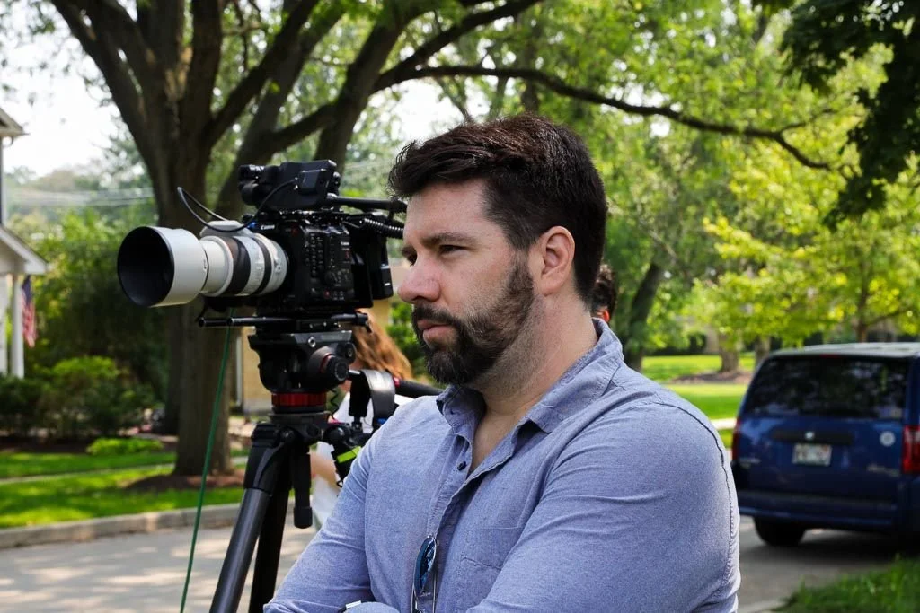 Bearded man outdoors