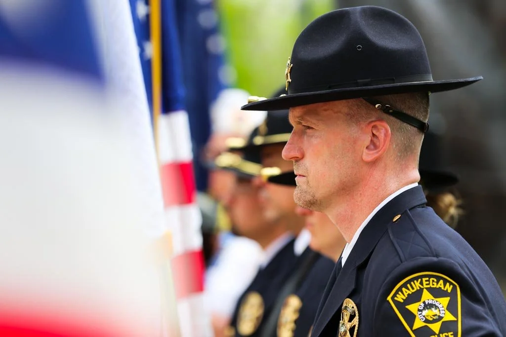 solemn ceremony with the Waukegan Police.
