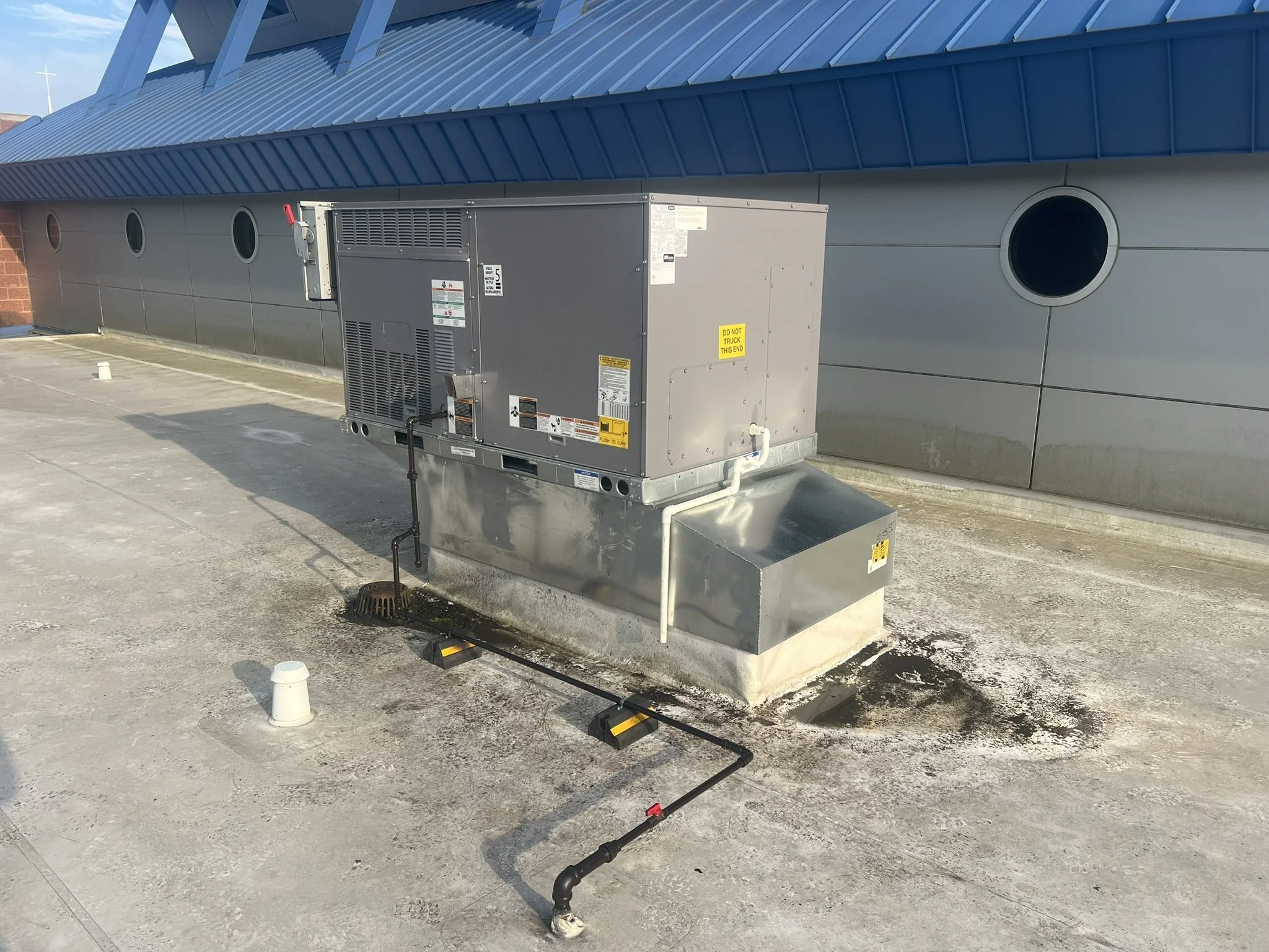 Rooftop HVAC unit on a flat roof