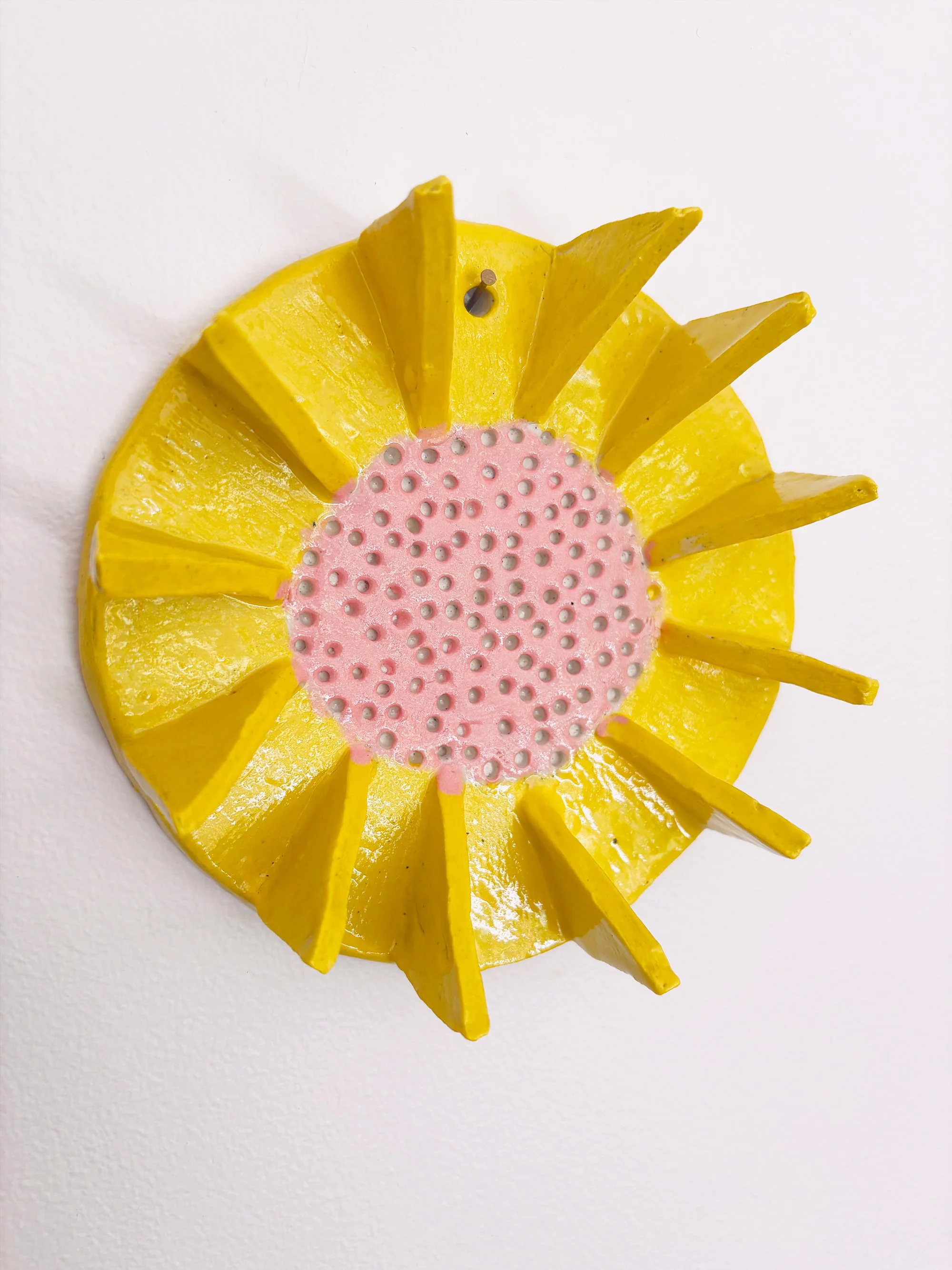 Sun Bloom Hand-built ceramic artwork.
