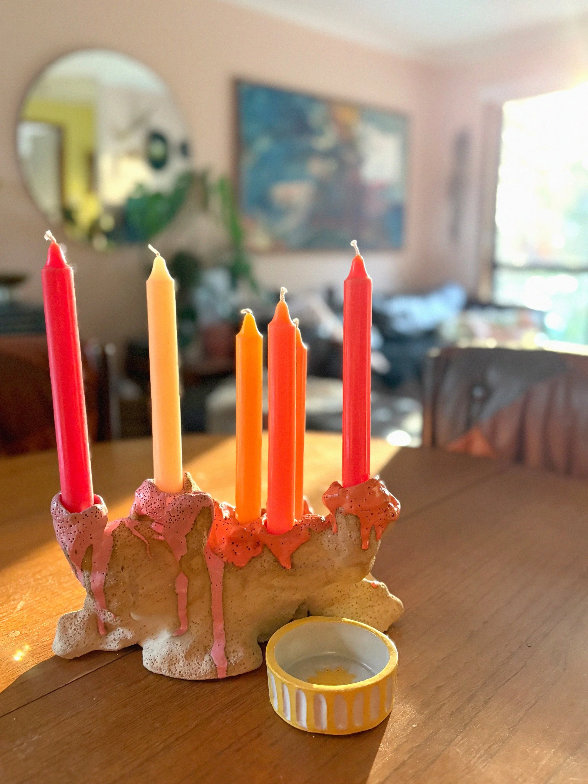 Slow Rise Ceramics Hand-built, sculptural Coralabra Candelabra