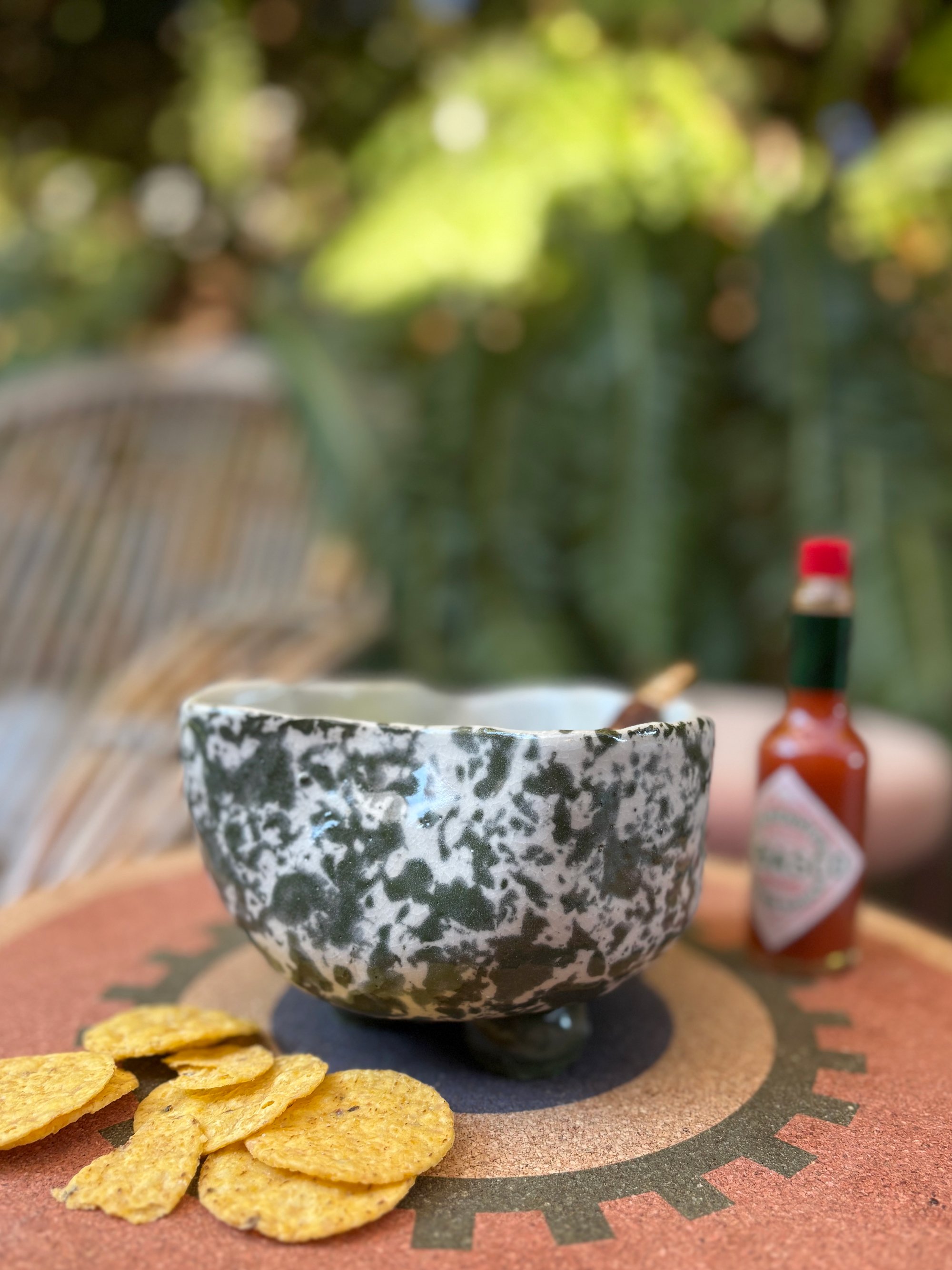 Hand-built ceramic 'Gaucamoley Bowley' by Miriam McWilliam of Slow Rise Ceramics.