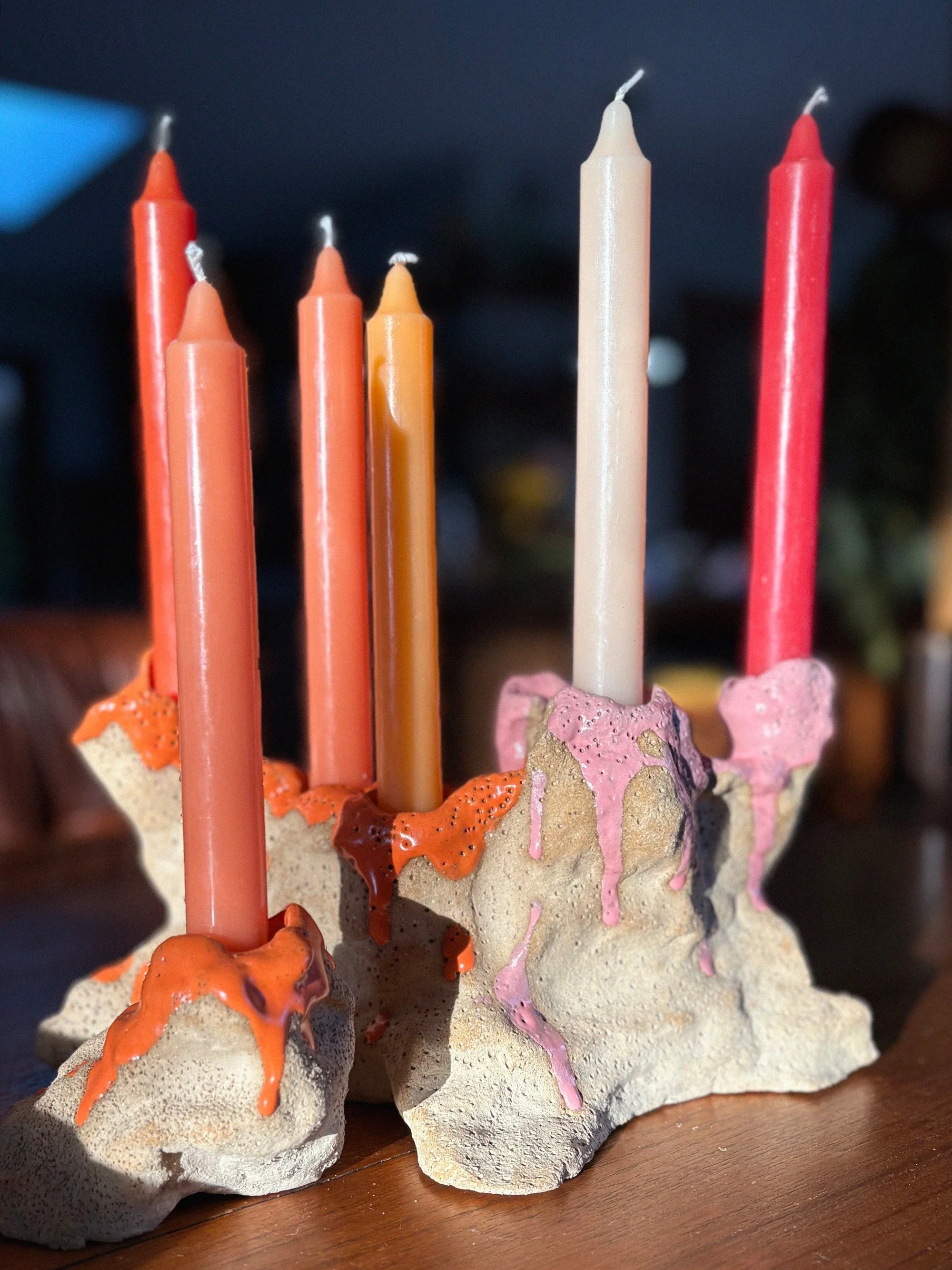 Slow Rise Ceramics Hand-built, sculptural Coralabra Candelabra