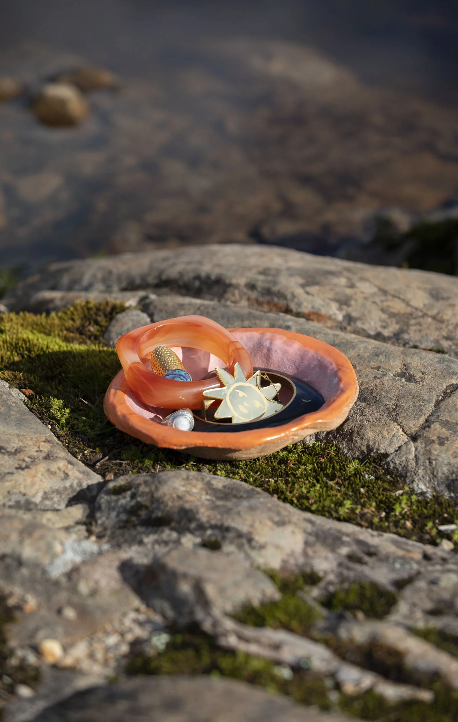 Hand-built, Sculptural 'Shell & Seed' ceramic Bowl - where the forest meets the sea. By Miriam McWilliam of Slow Rise Ceramics.