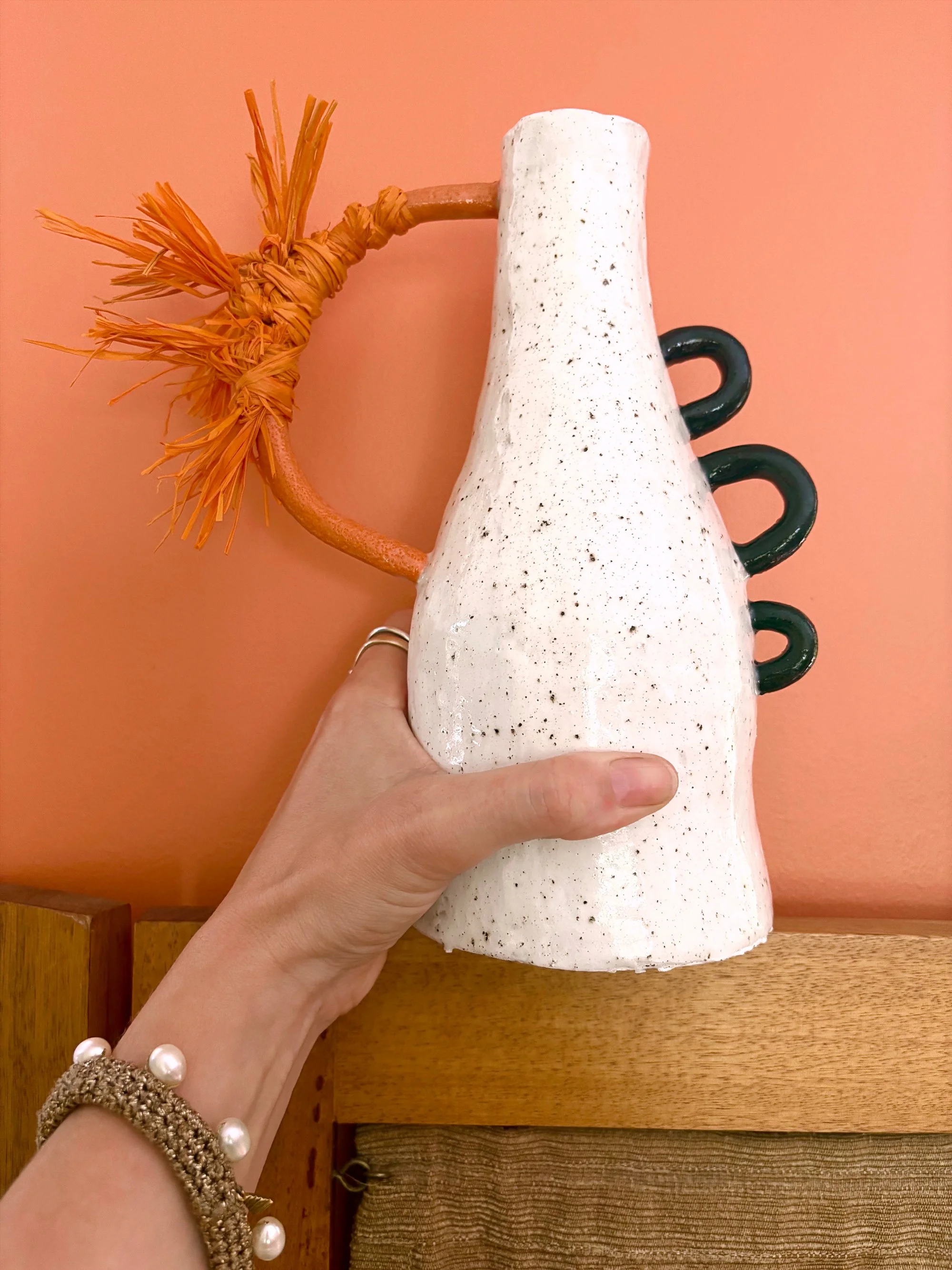 Slow Rise Ceramics Hand-built Papaya Pop Vase