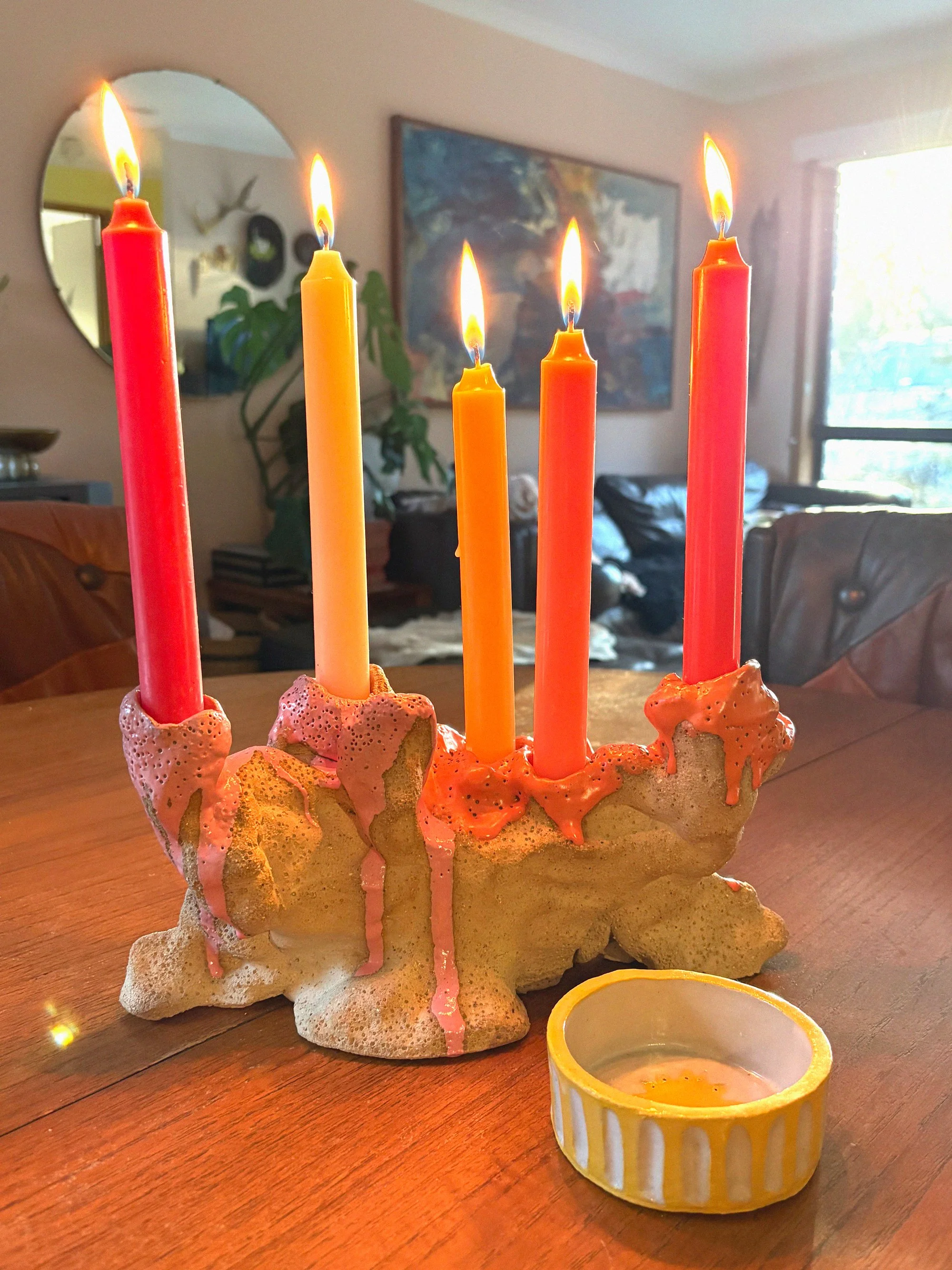 Slow Rise Ceramics Hand-built, sculptural Coralabra Candelabra