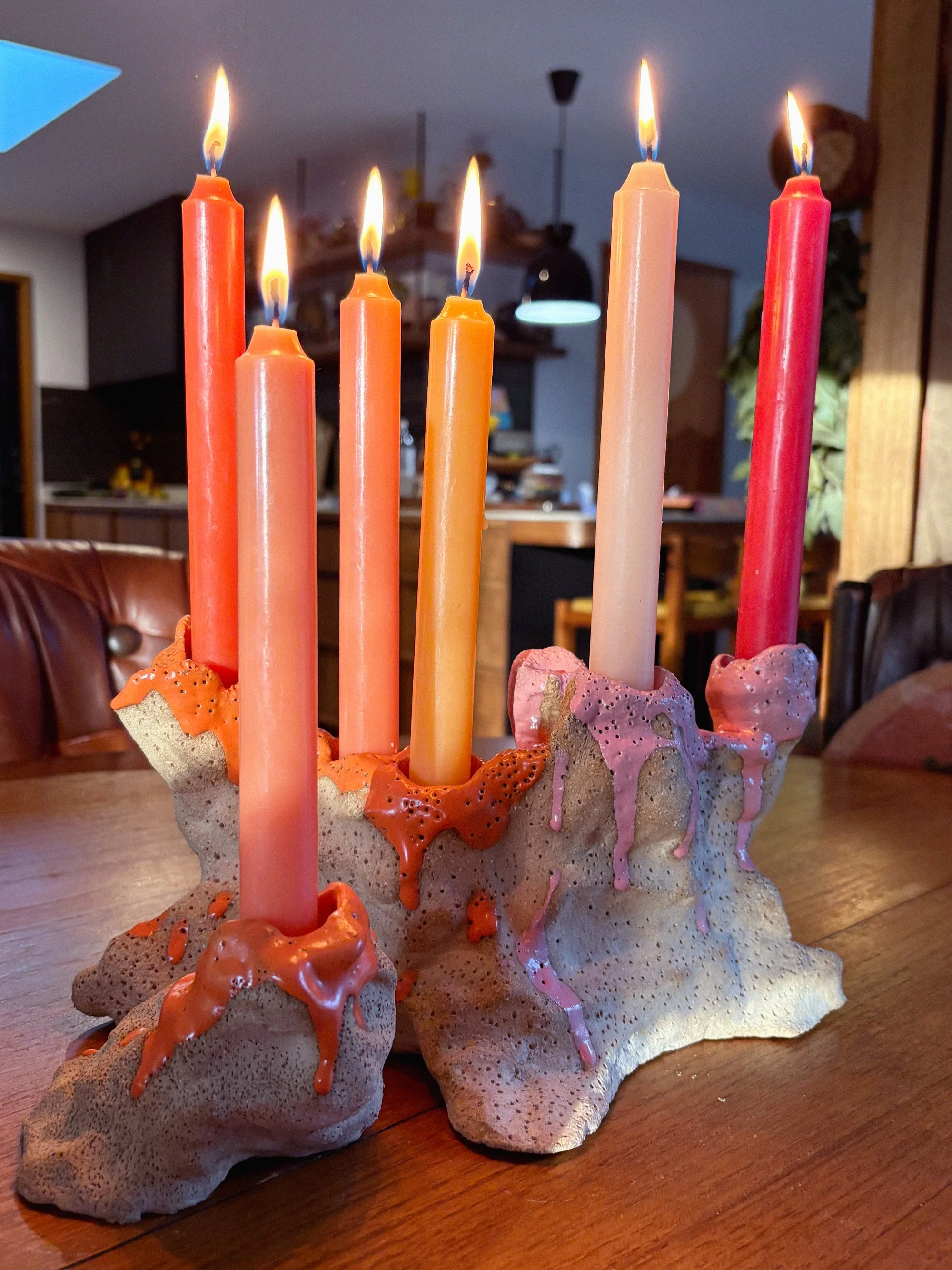 Slow Rise Ceramics Hand-built, sculptural Coralabra Candelabra
