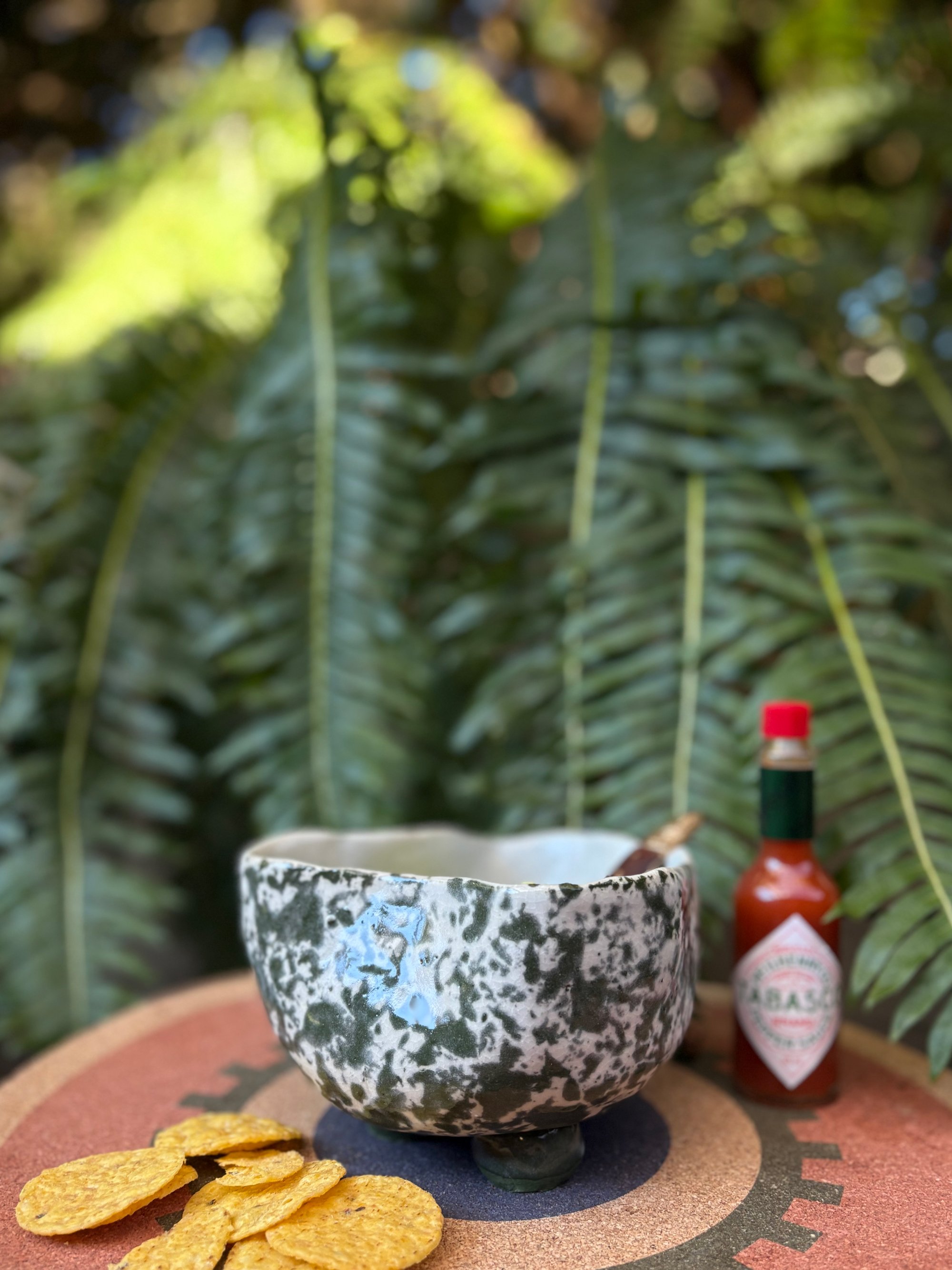 Hand-built ceramic 'Gaucamoley Bowley' by Miriam McWilliam of Slow Rise Ceramics.