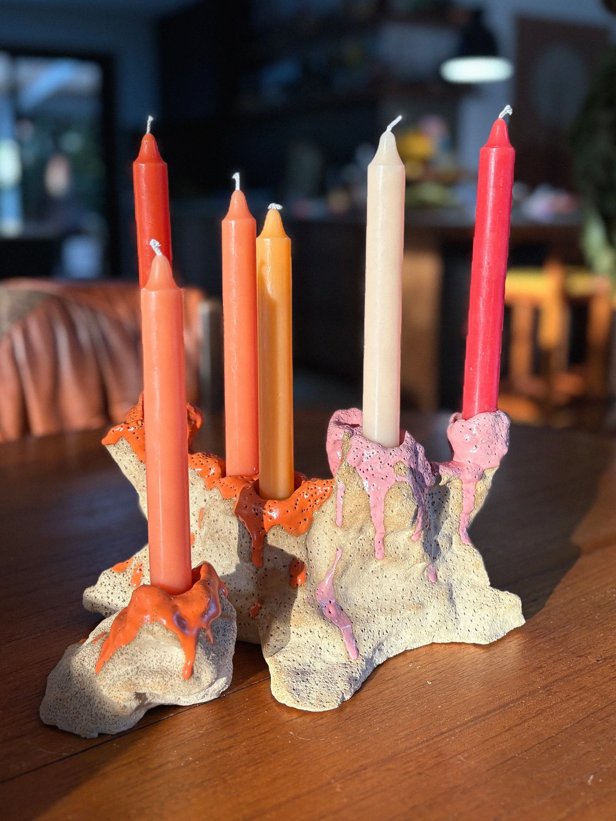Slow Rise Ceramics Hand-built, sculptural Coralabra Candelabra