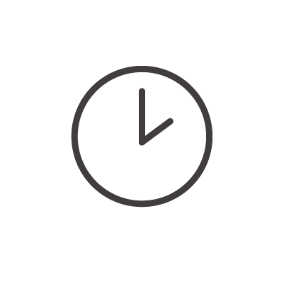 Clock showing 1:00.