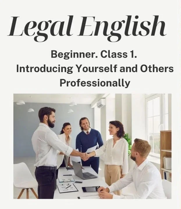 Introducing Yourself and Others Professionally in Legal English