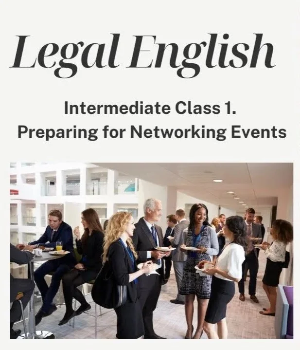 Preparing for Networking Events in Legal English