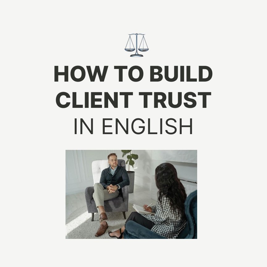 Building Rapport and Trust with Legal Clients in English