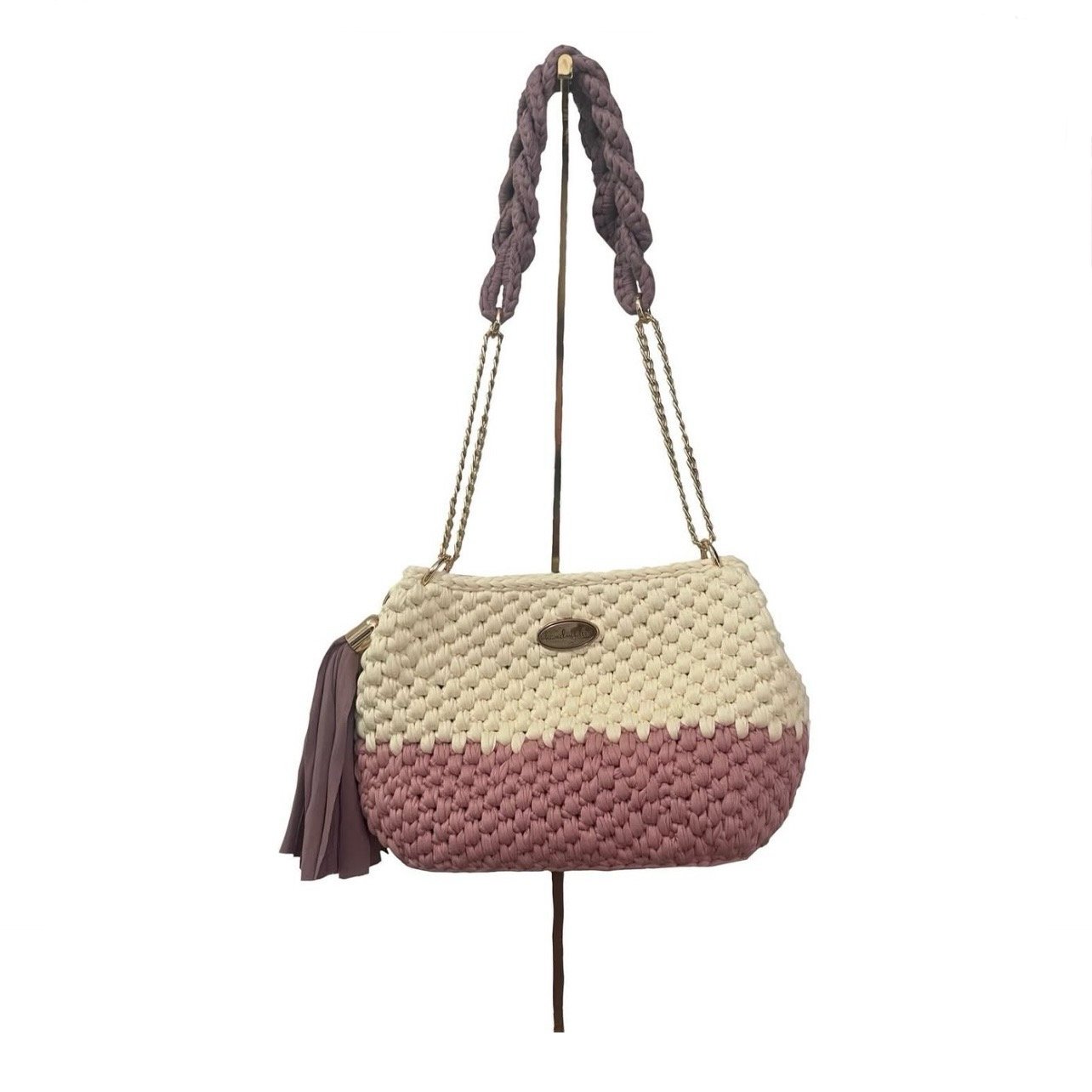 Cartera de Hombro Tejida a Mano