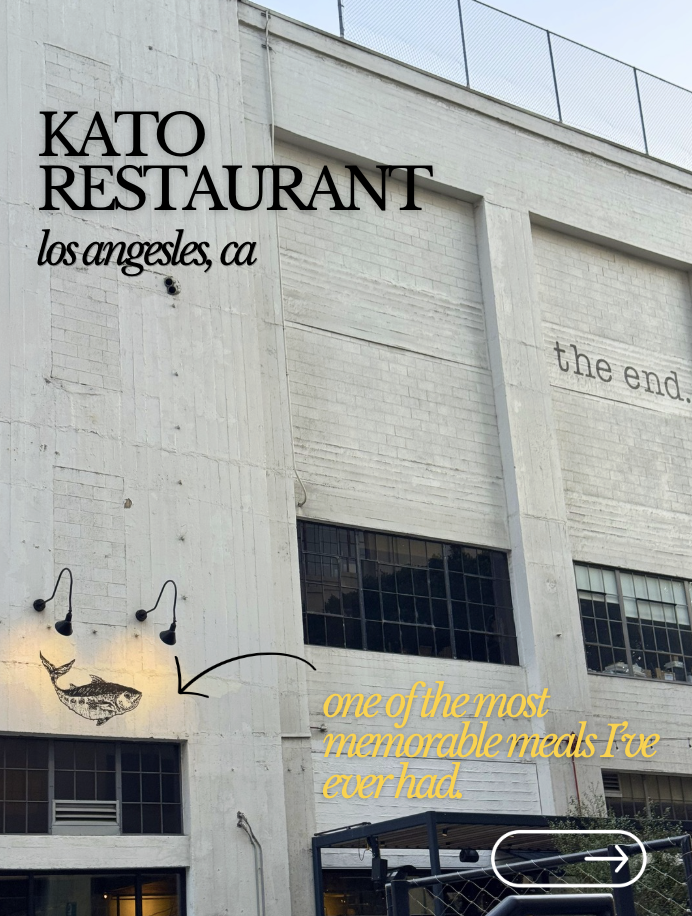 Kato Restaurant Los Angeles — The Most Exciting Meal I’ve Had This Year