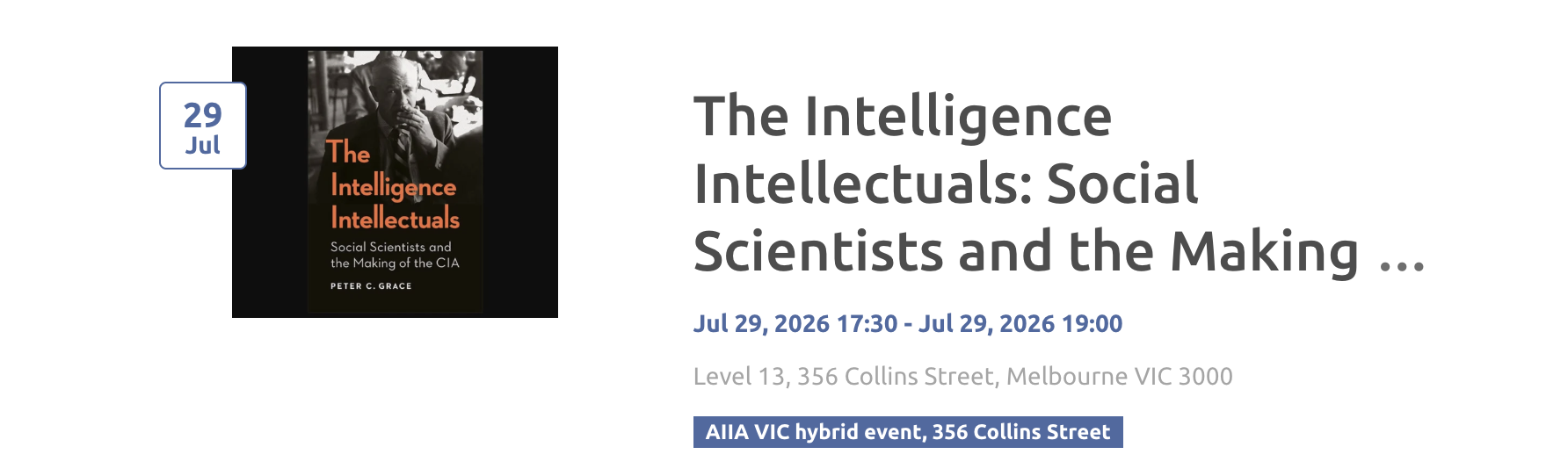 MELBOURNE BOOK TALK: Australian Institute of International Affairs, Victoria | Melbourne