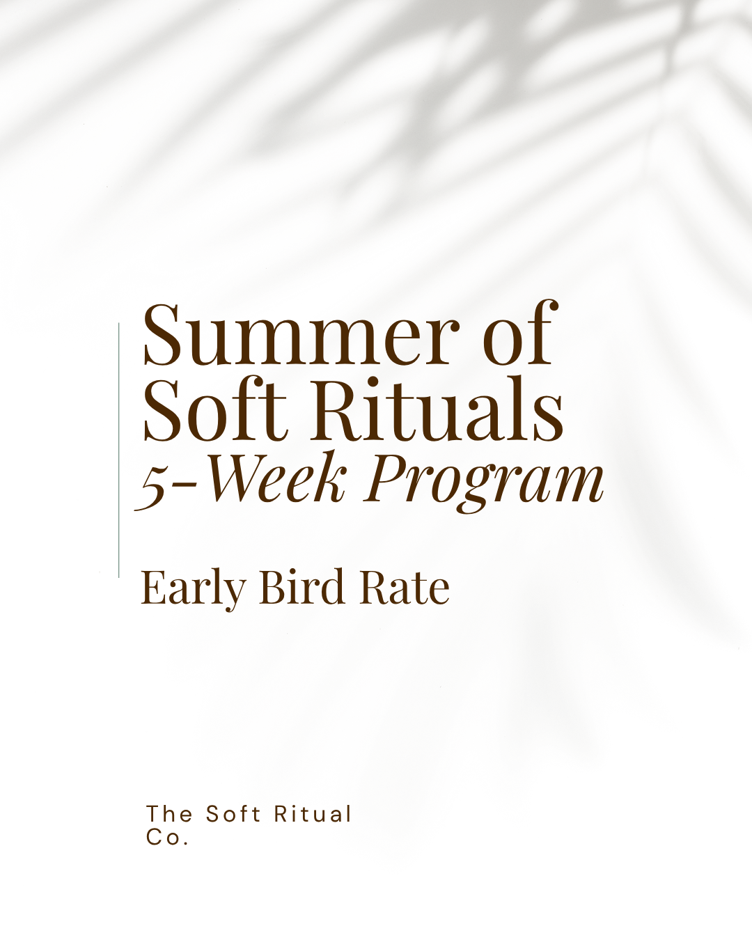 Summer of Soft Rituals Program - Early Bird Rate