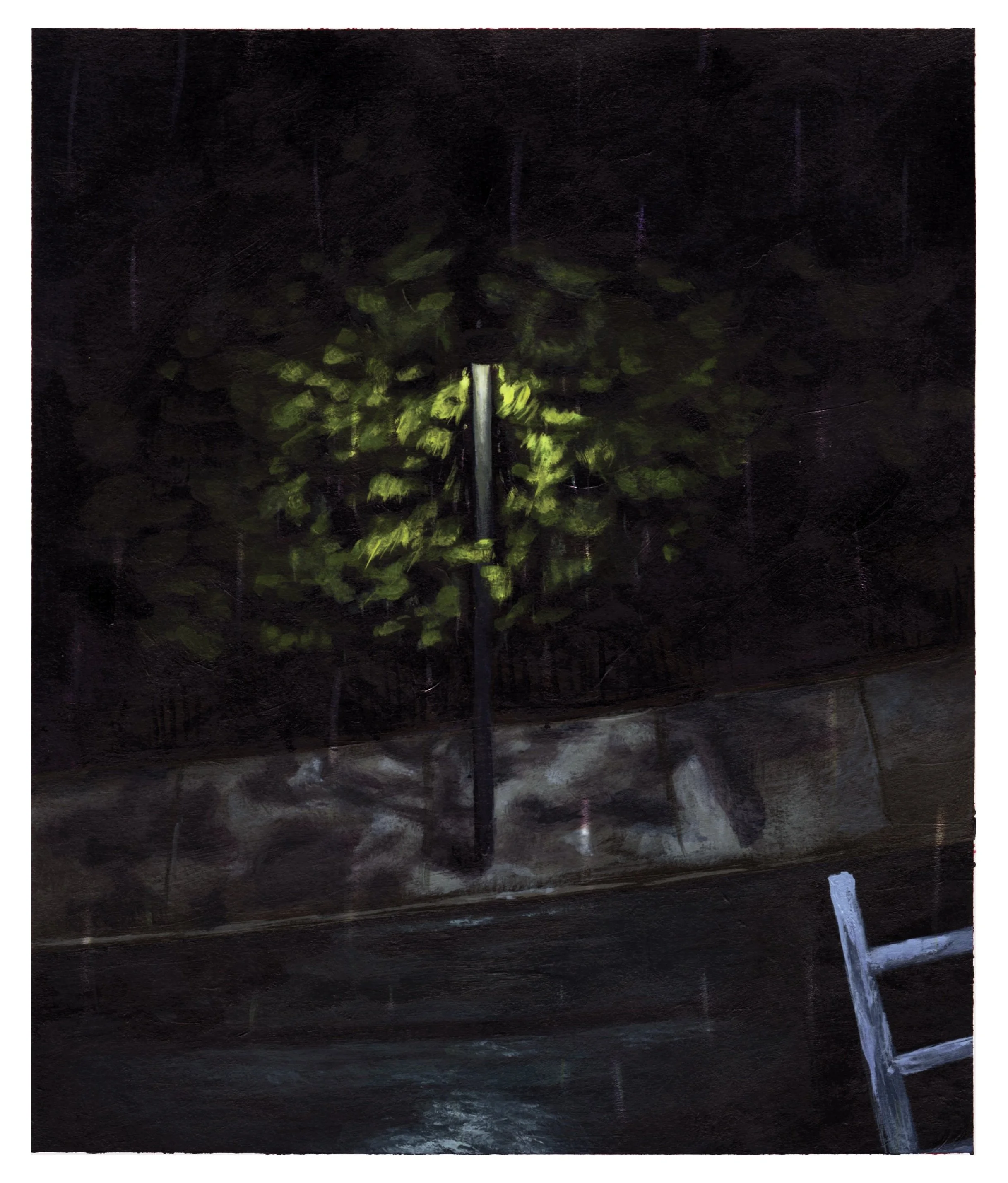 Stormy Night, 2025, acrylic on paper, 10"x11"