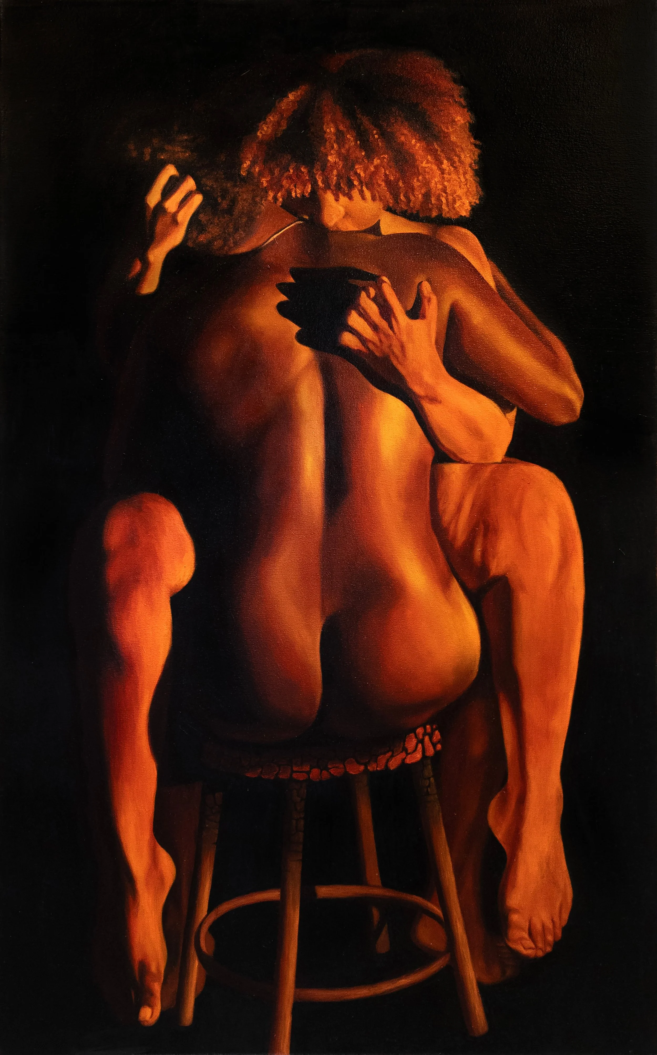 Crackle Pop, 2025, oil on canvas, 2.5'x4'