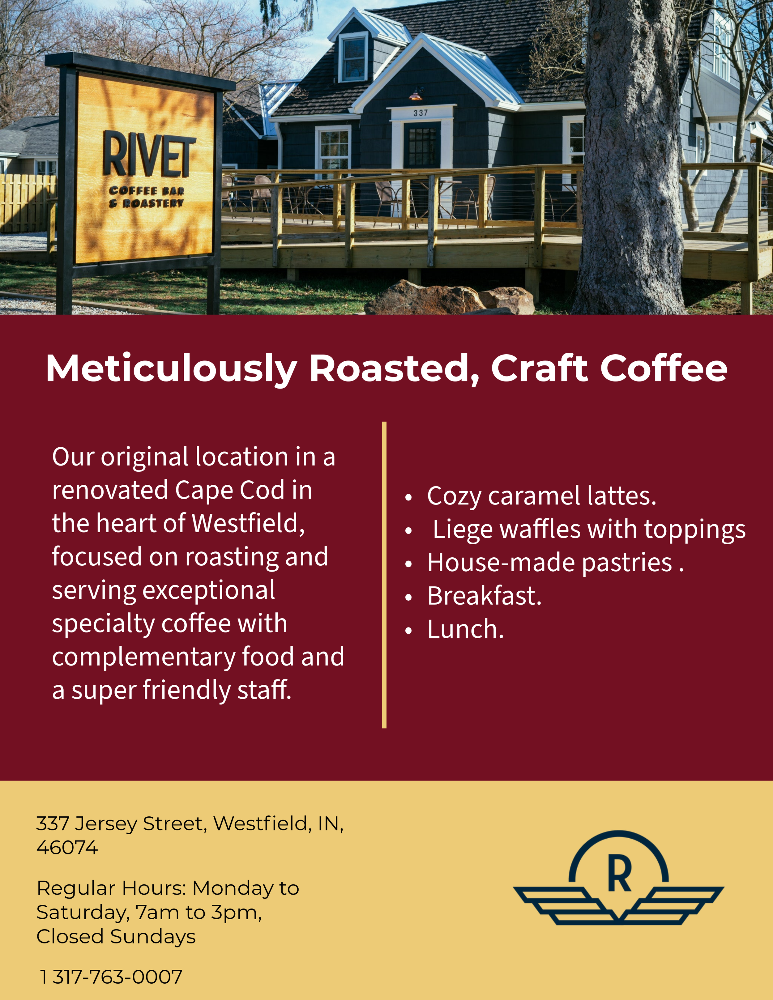 Social Media Graphic "Rivet Coffee Bar & Roastery"