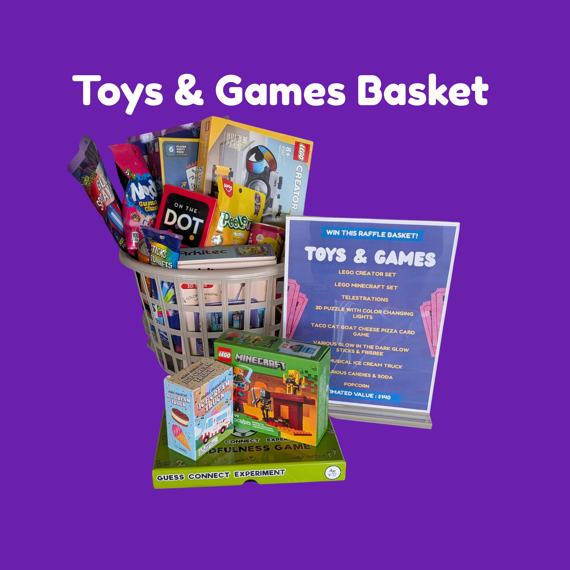 Toys and Games Basket -- Raffle Ticket (Drawing June 25)