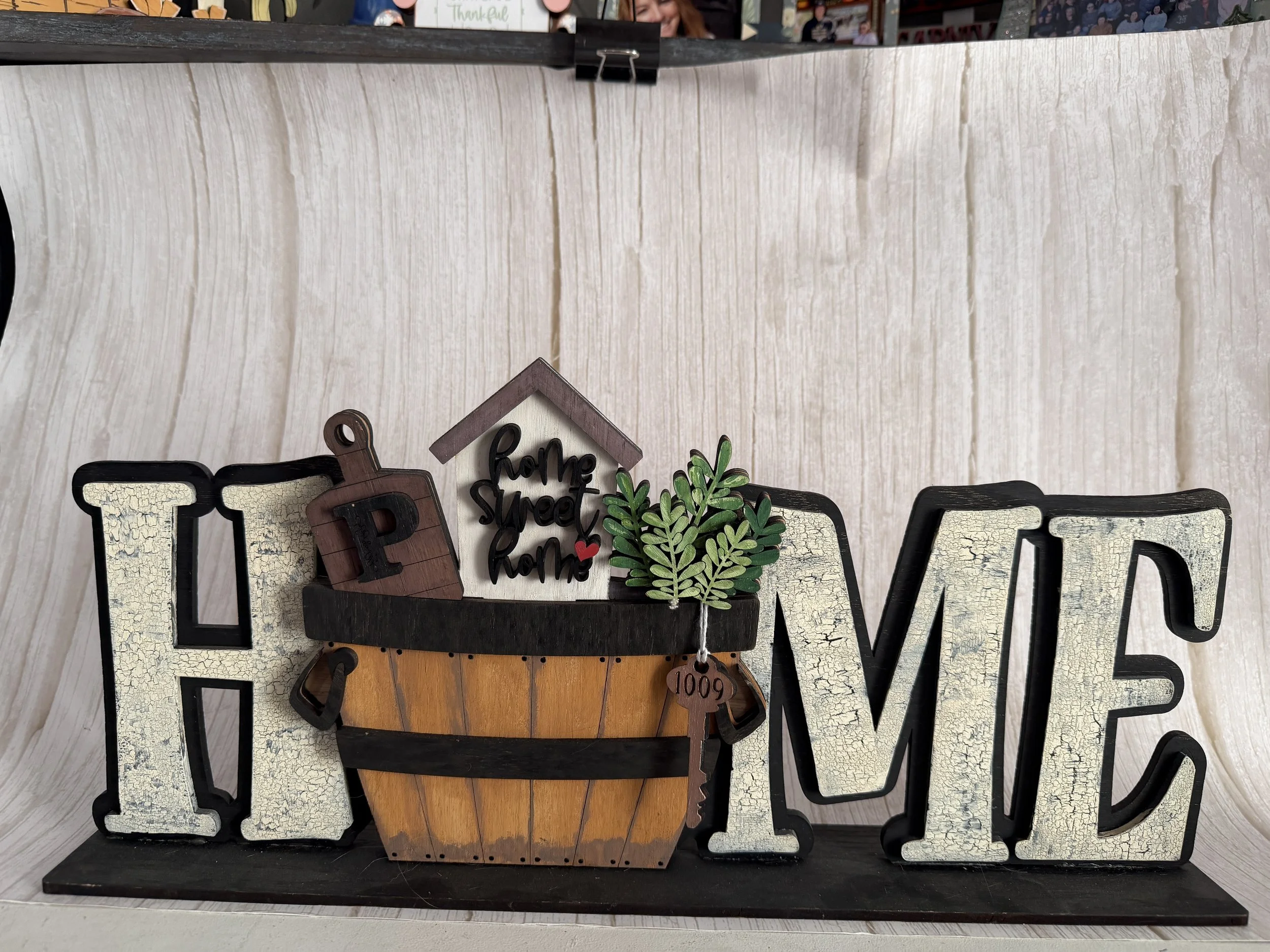 Custom 'Home Sweet Home' Insert for Interchangeable Bases  (Insert Only)