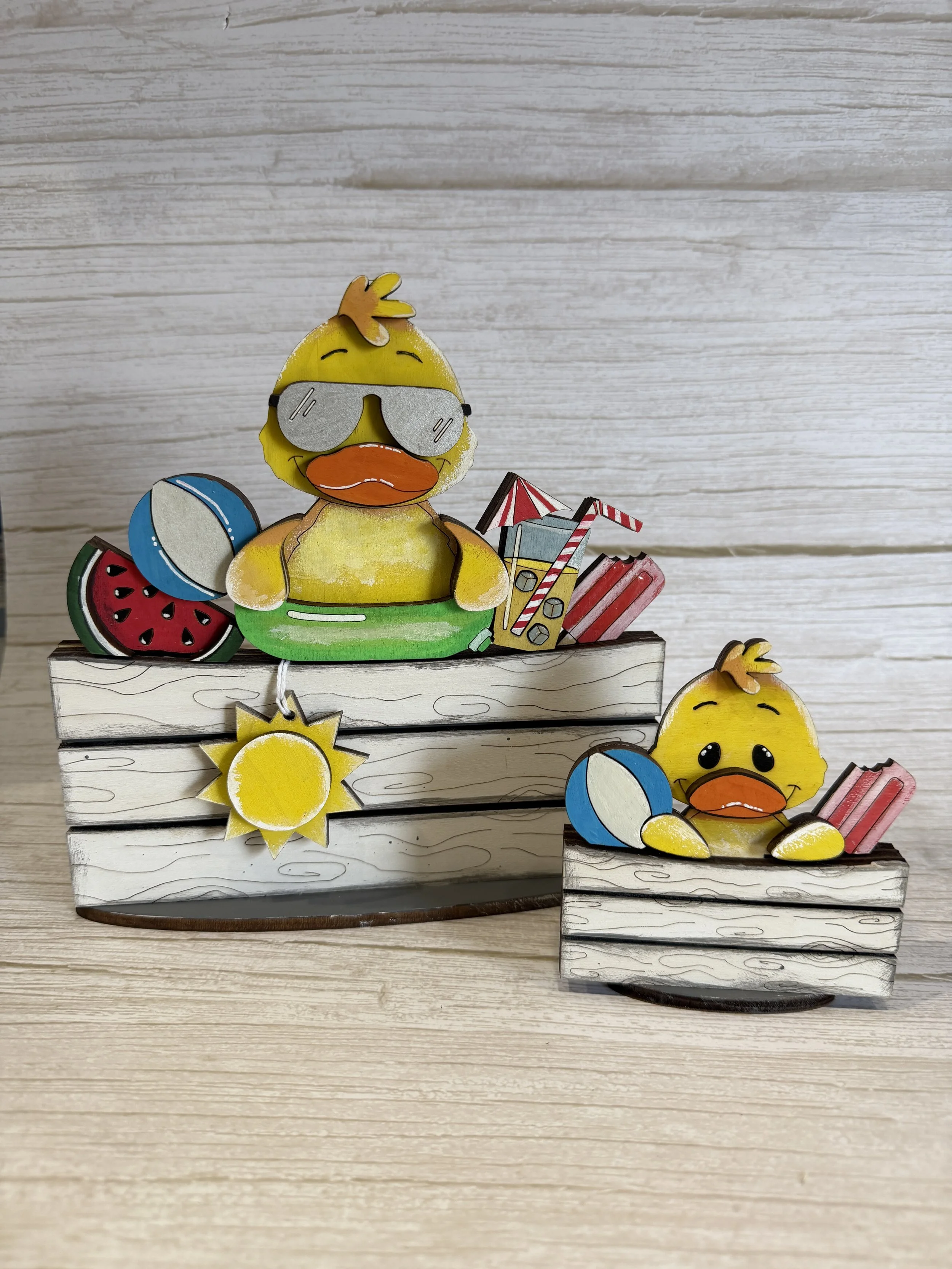Duck Summer Decor for Interchangeable Flower Basket