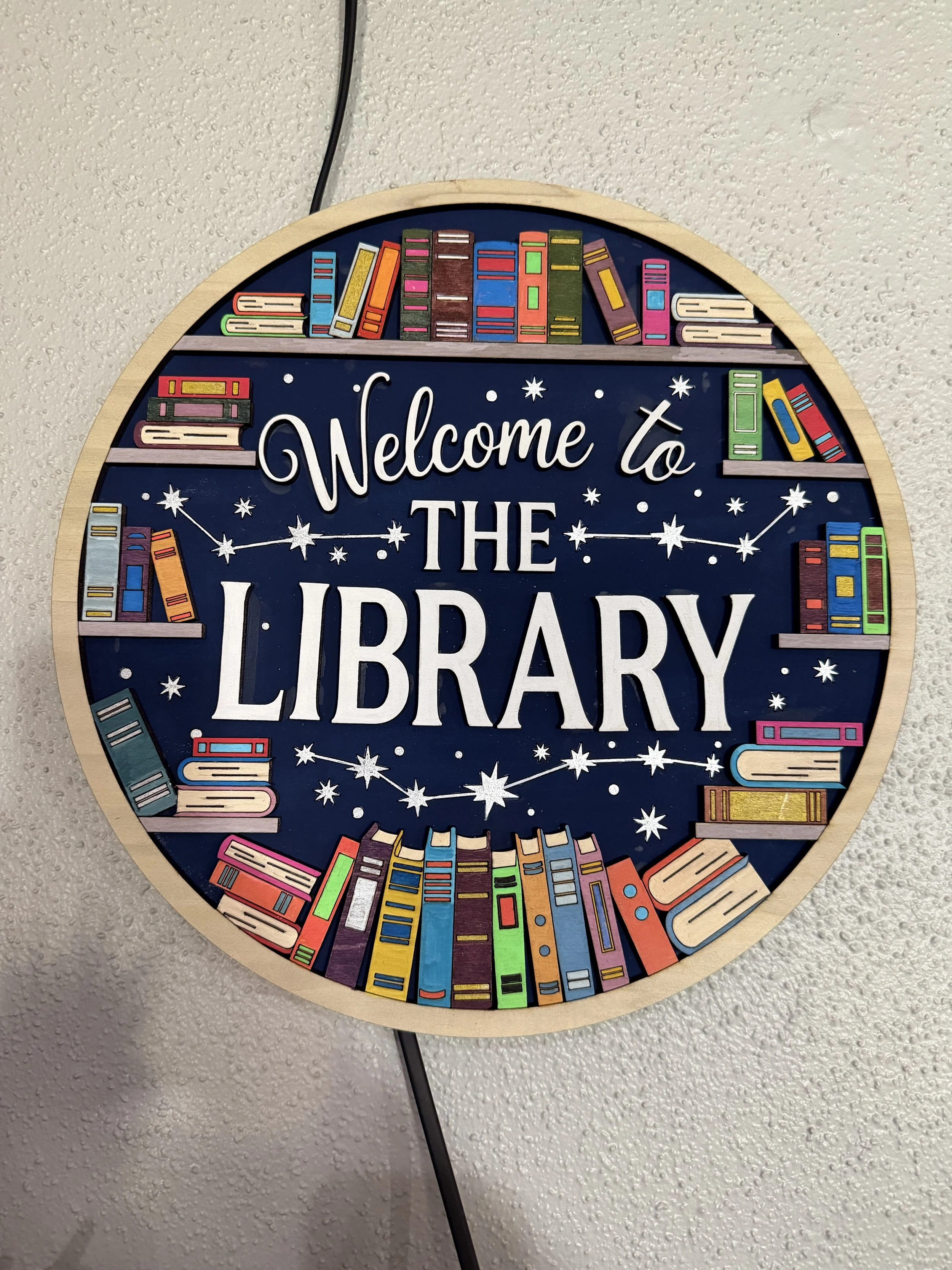 'Welcome to the Library' Door Hanger