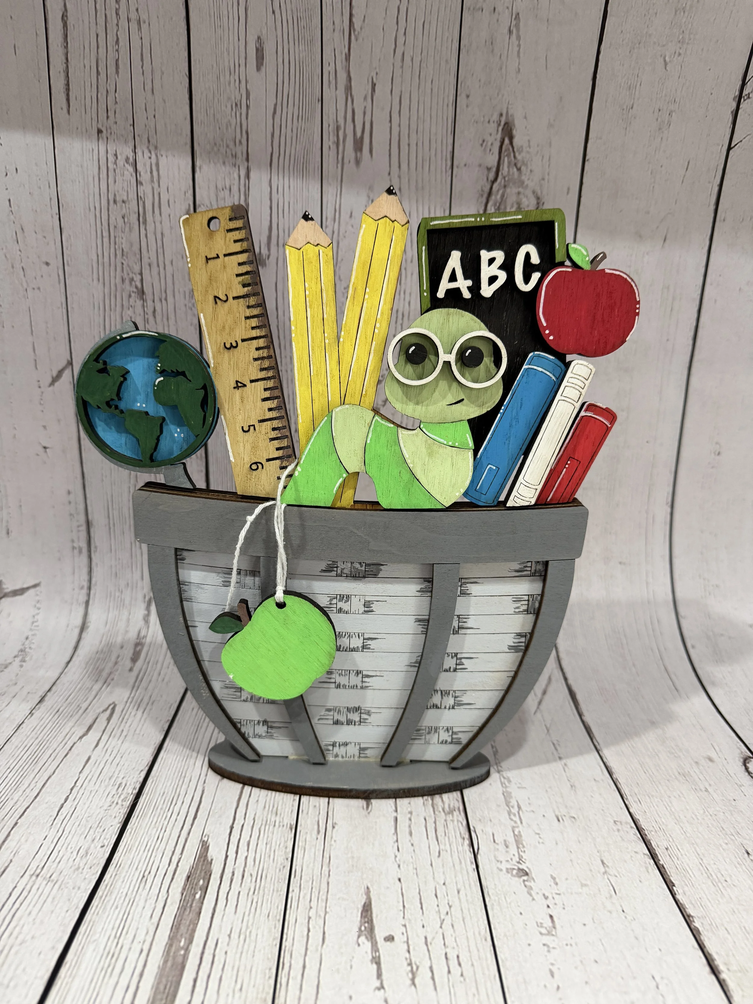 Personalized Classroom Charm Insert for Flower Basket  (Insert Only)