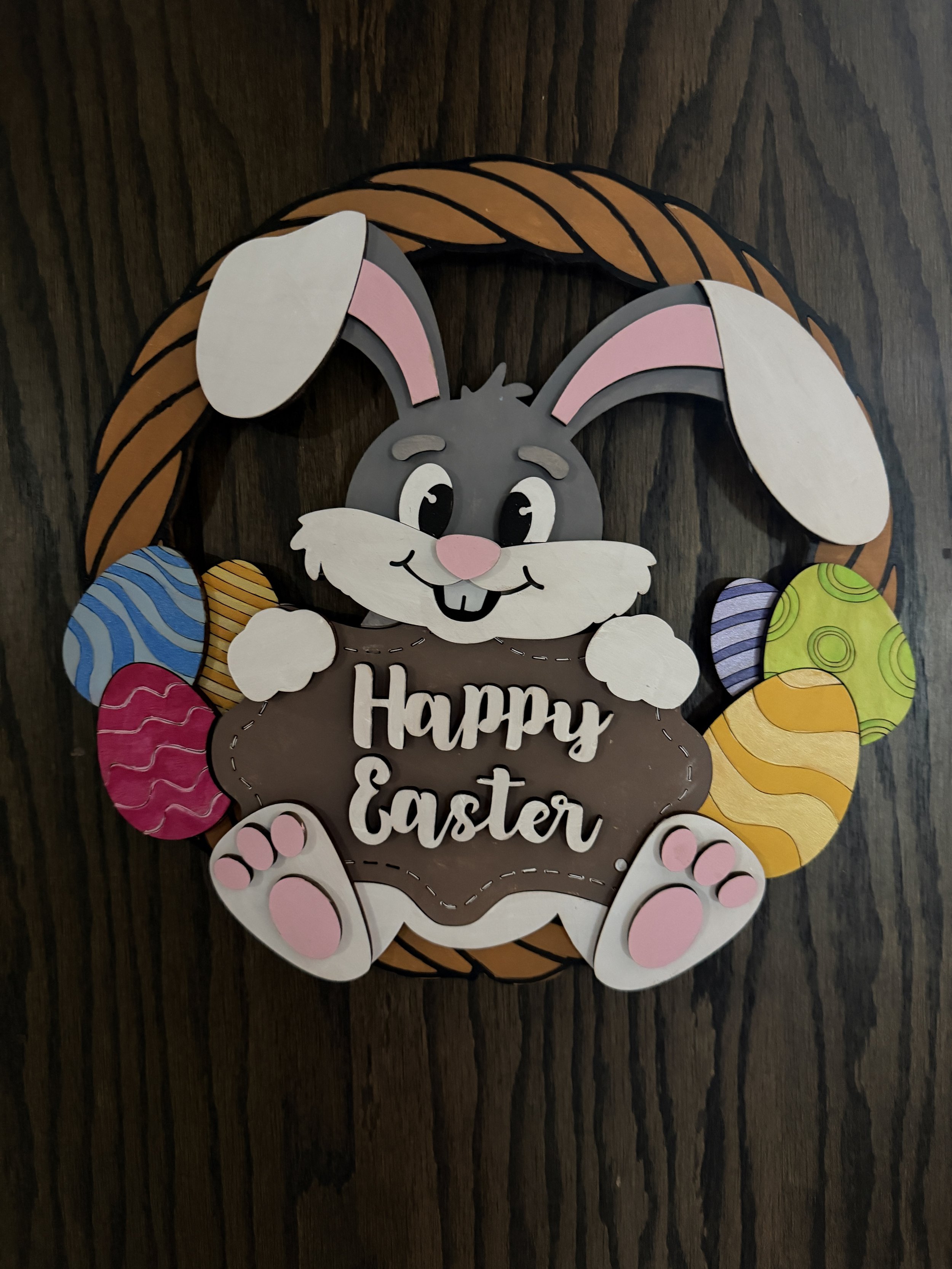 Adorable Hand-Painted Easter Bunny Eggs