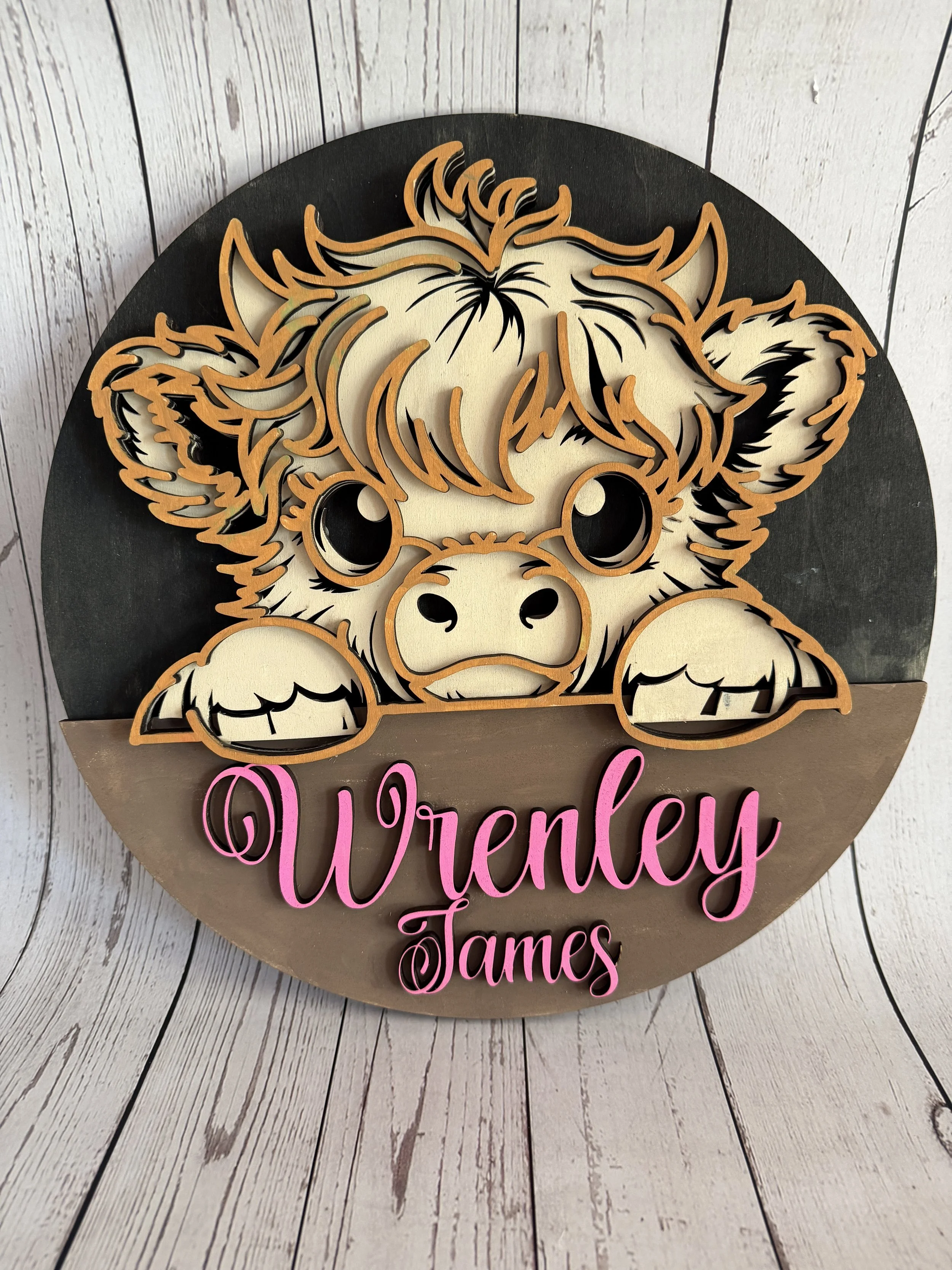 Highland Cow Door Hanger