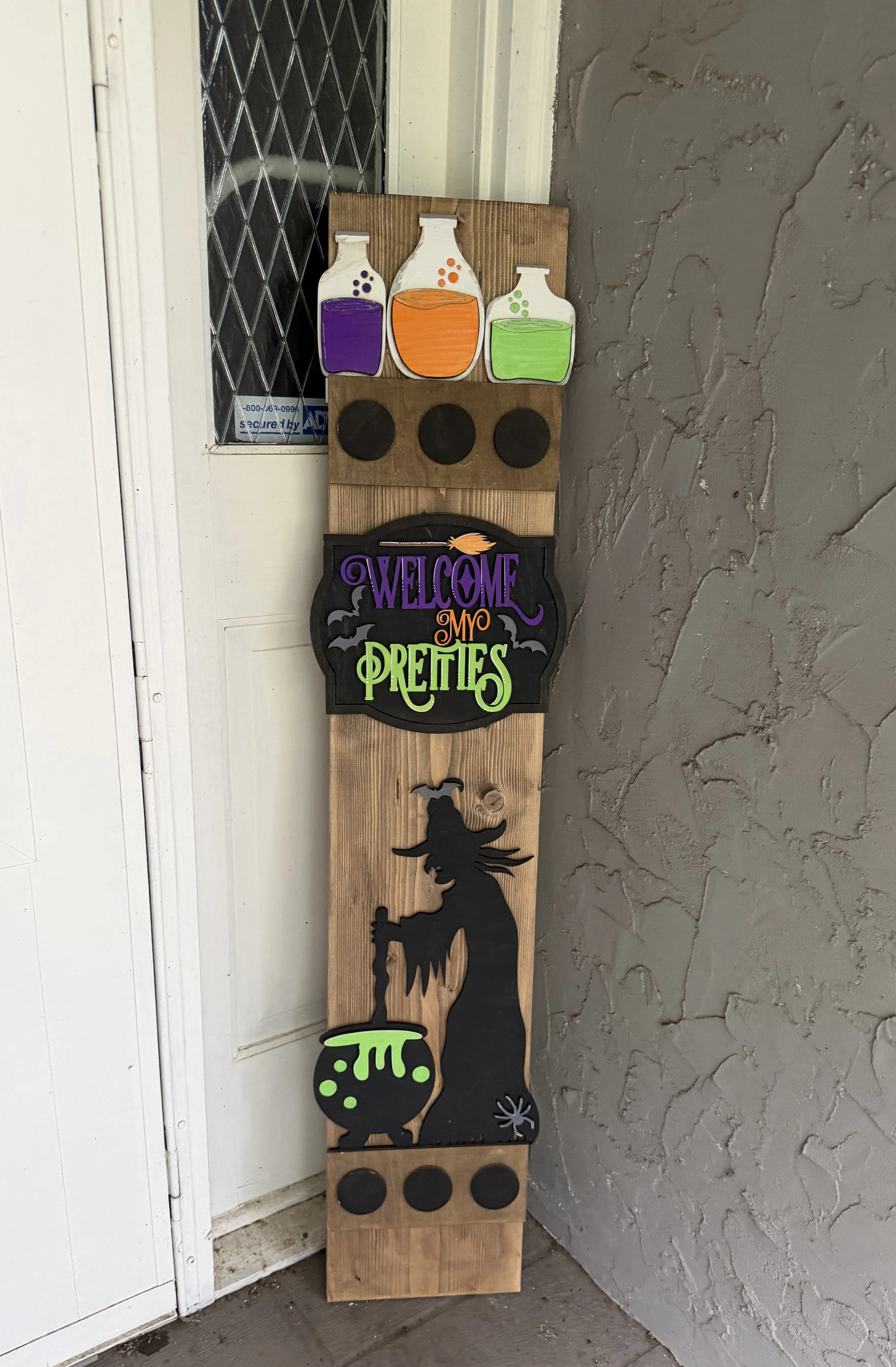 Witch & Potions Halloween Porch Leaner Insert