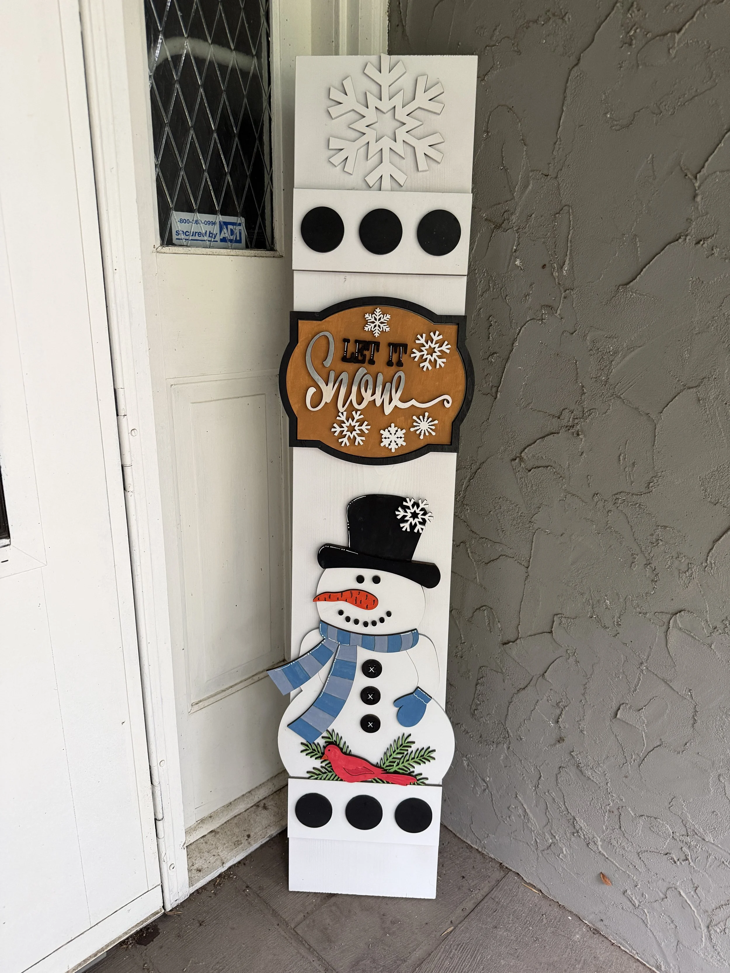 Winter Snowman Porch Leaner Insert