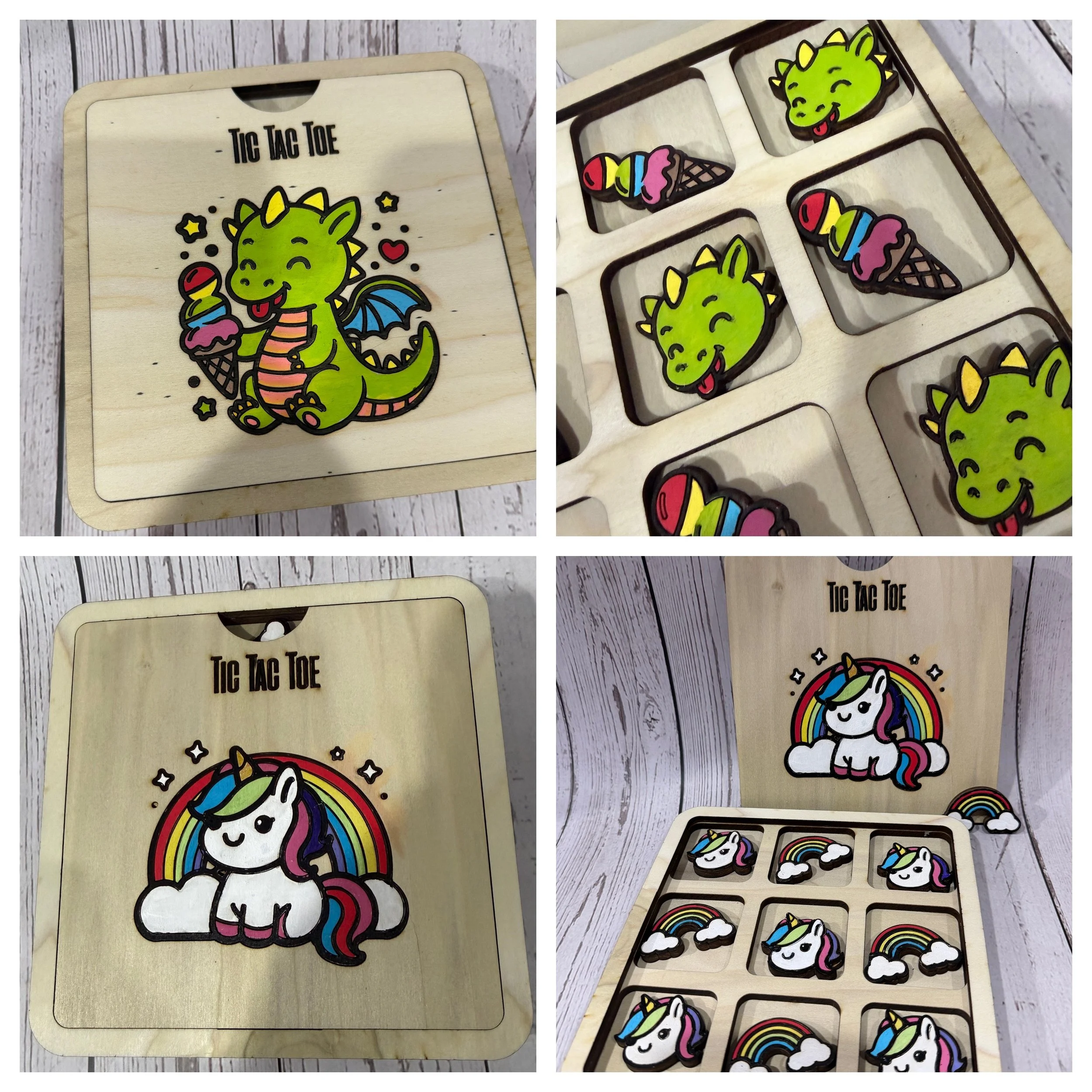 Magical Creature Tic Tac Toe Set