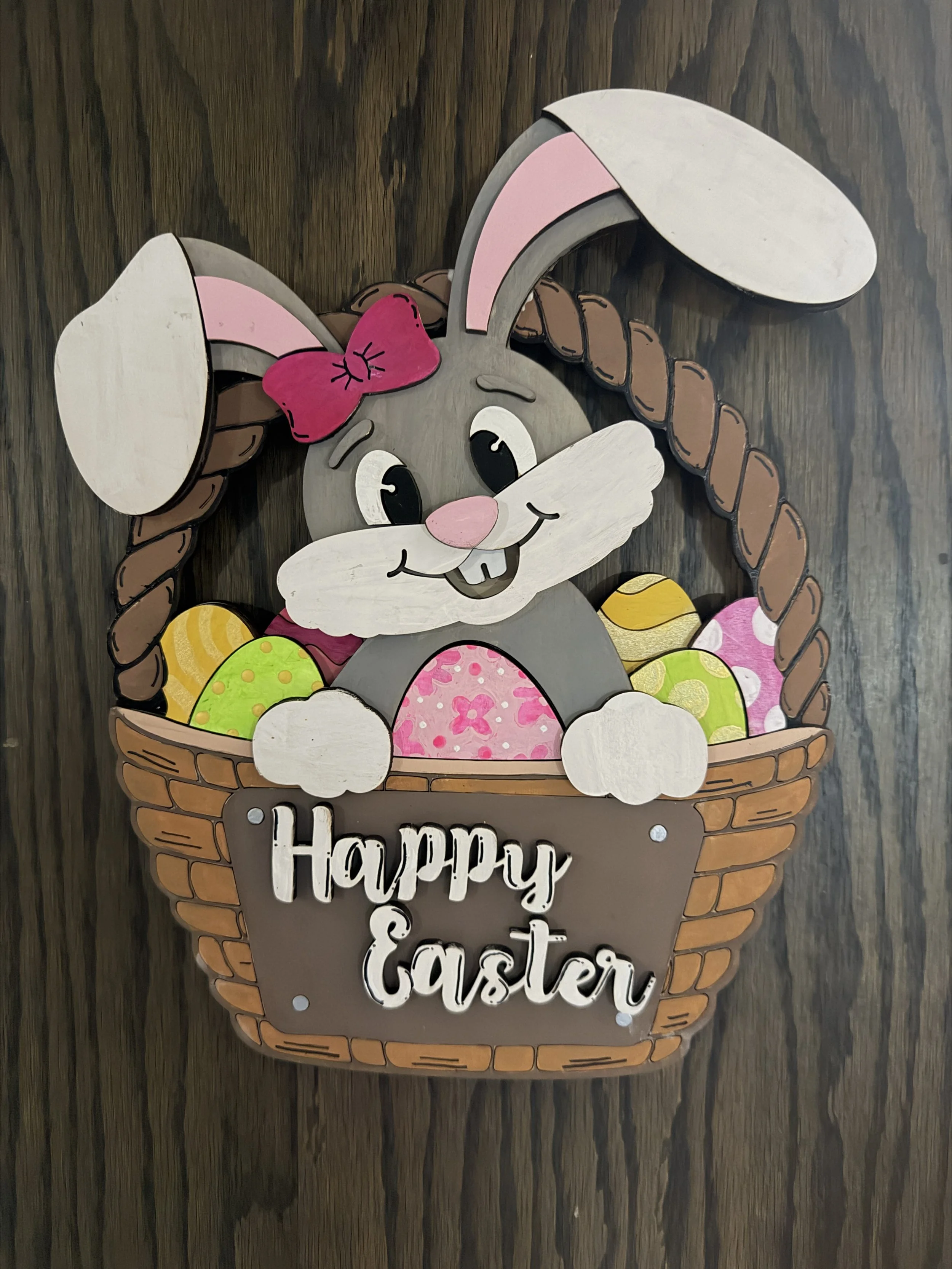 Easter Bunny in a Basket Wall Art