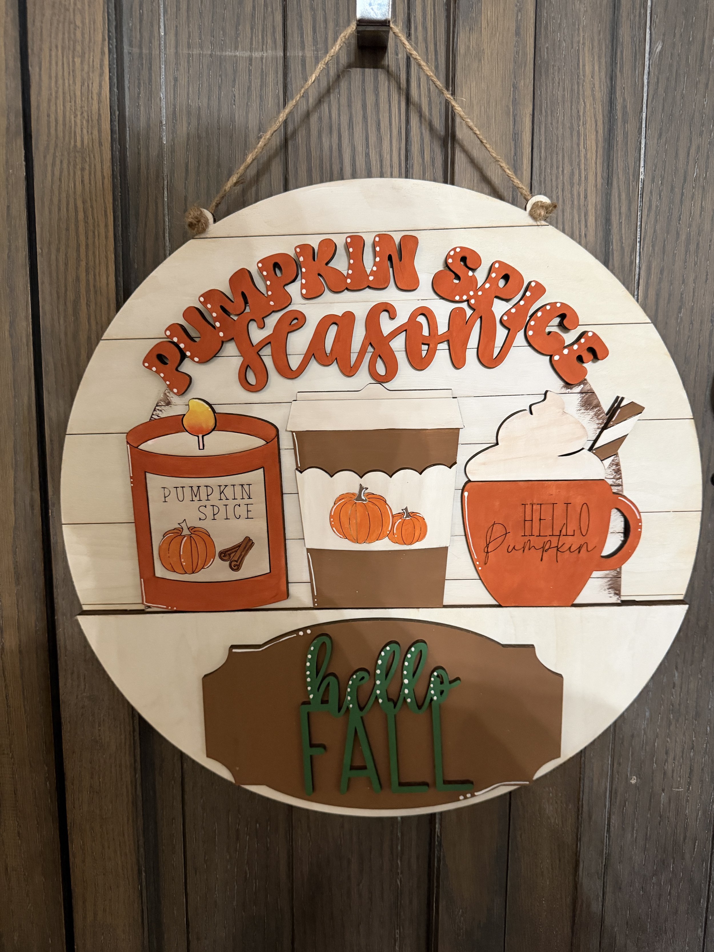 Pumpkin Spice Season Interchangeable Door Hanger