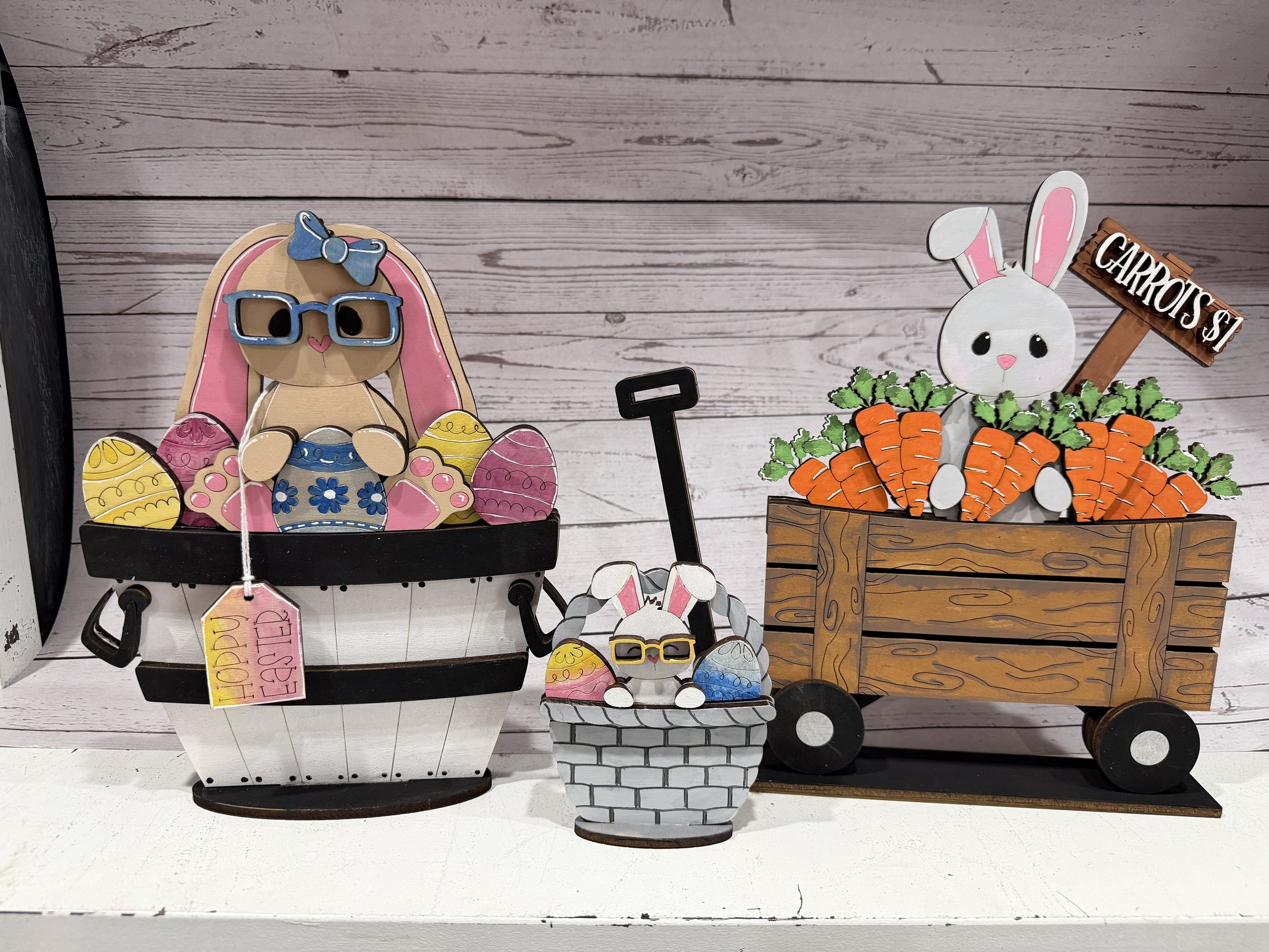 Whimsical Easter Bunny Trio Inserts
