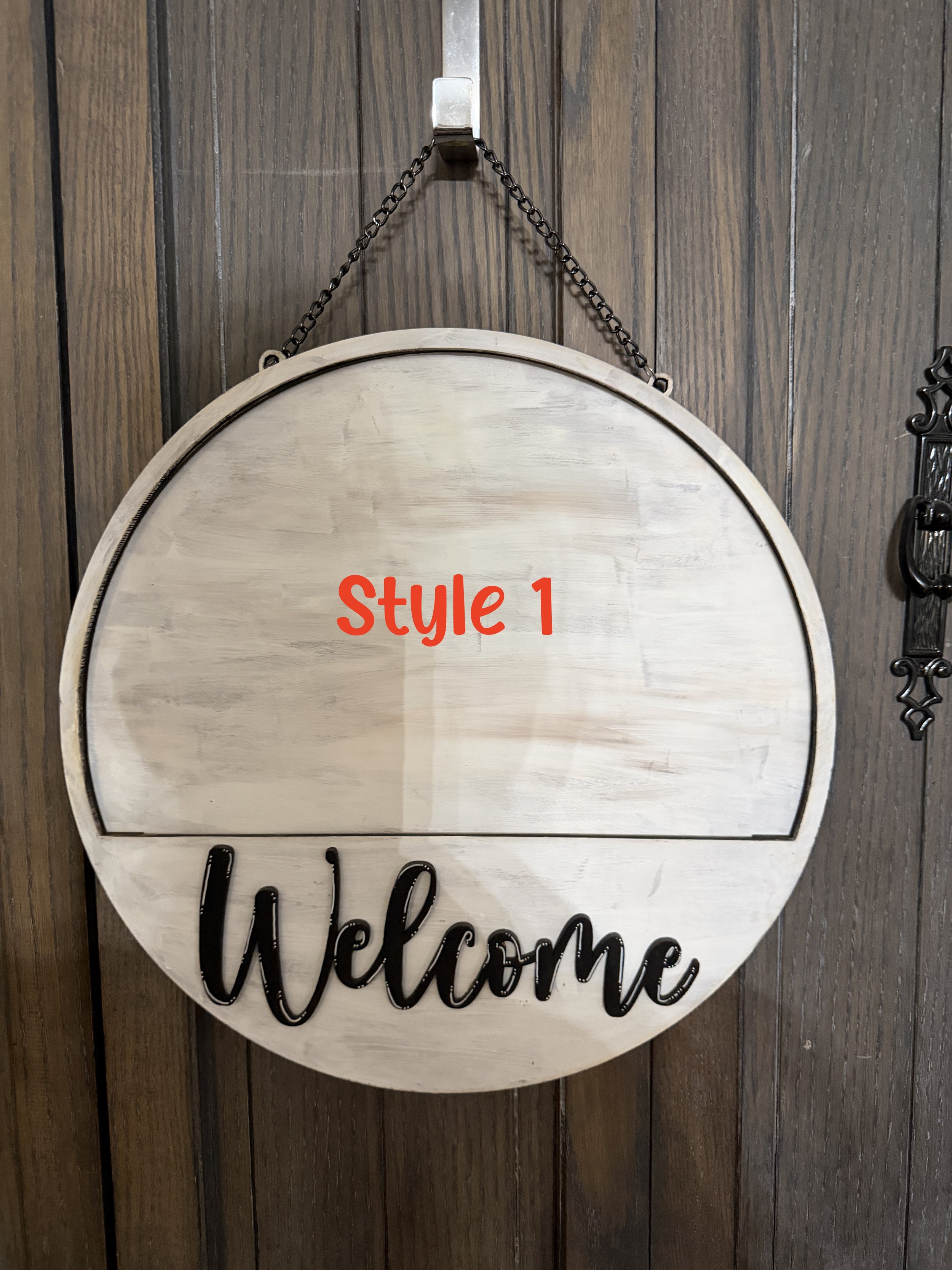Interchangeable Welcome Door Hanger Base